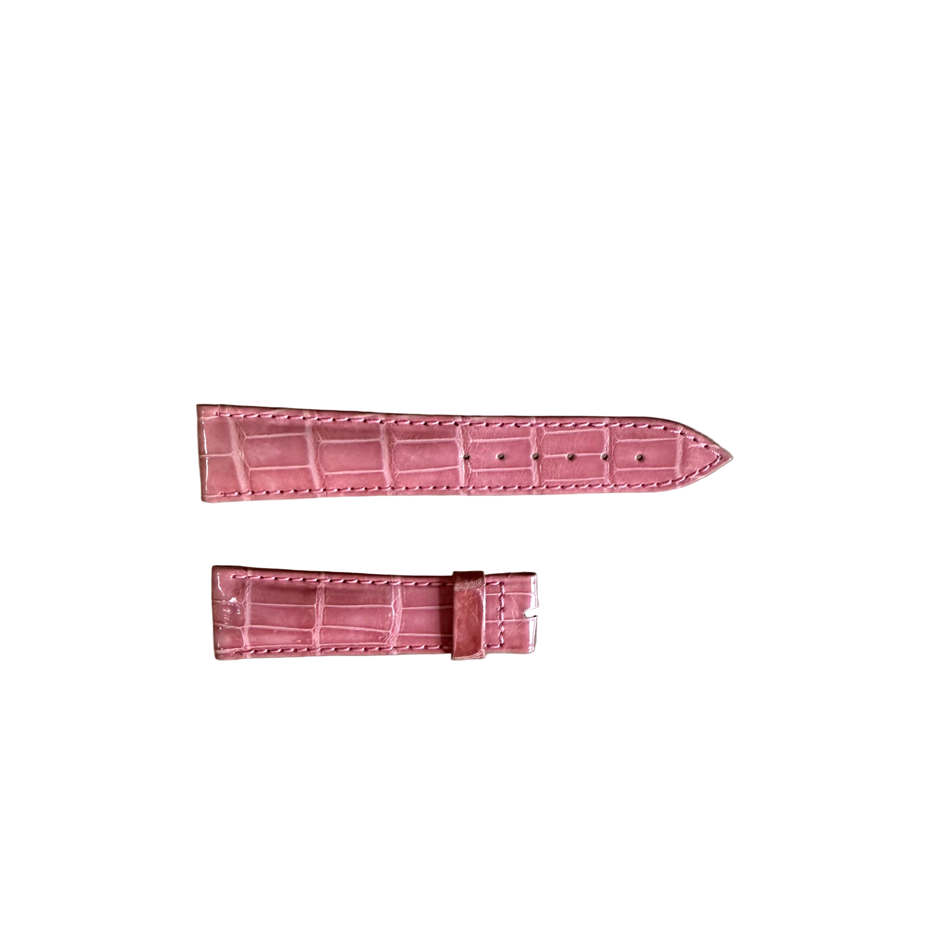 Authentic Breguet Pink Crocodile Watch Strap Band 19.5mm Padded & Stitched