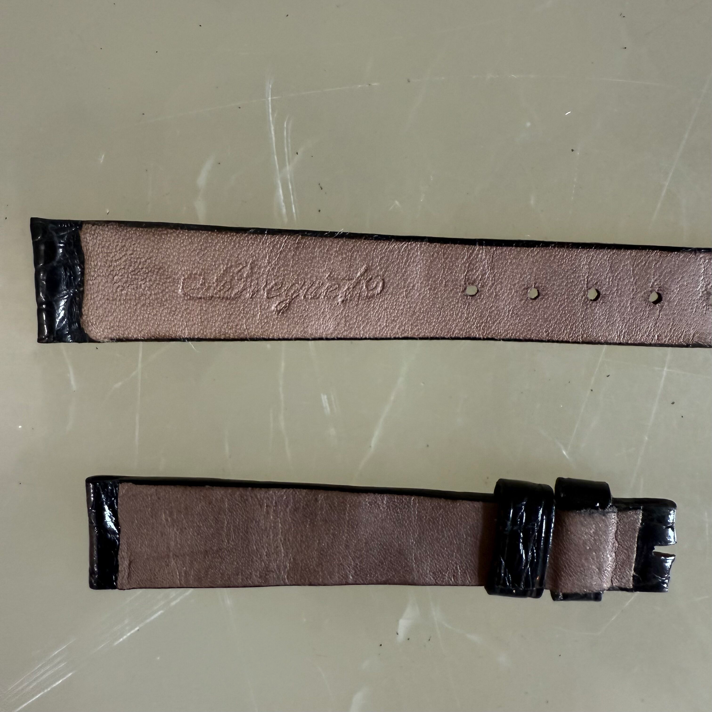 Authentic Breguet Black Crocodile Watch Strap Band 12mm