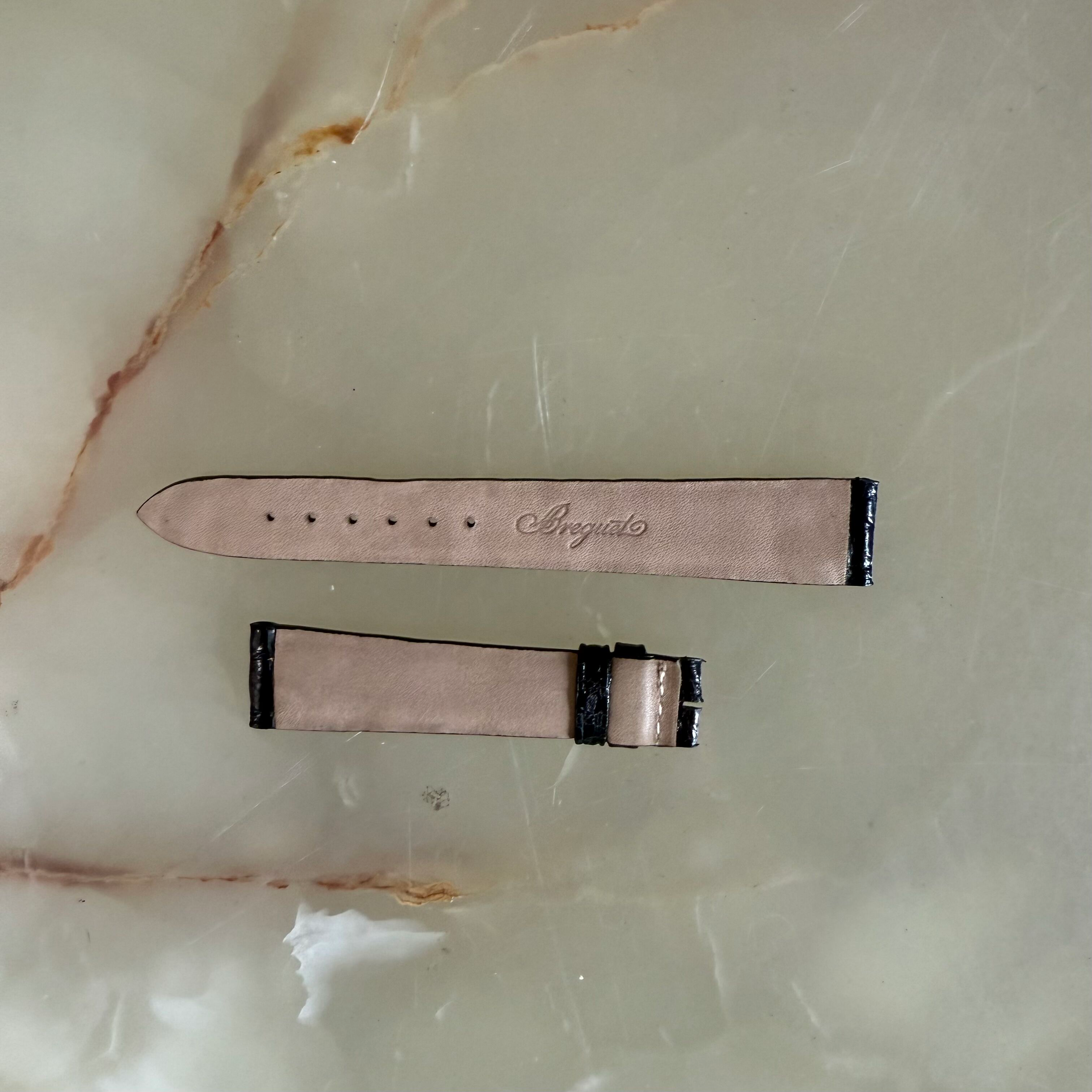 Authentic Breguet Black Crocodile Watch Strap Band 18mm