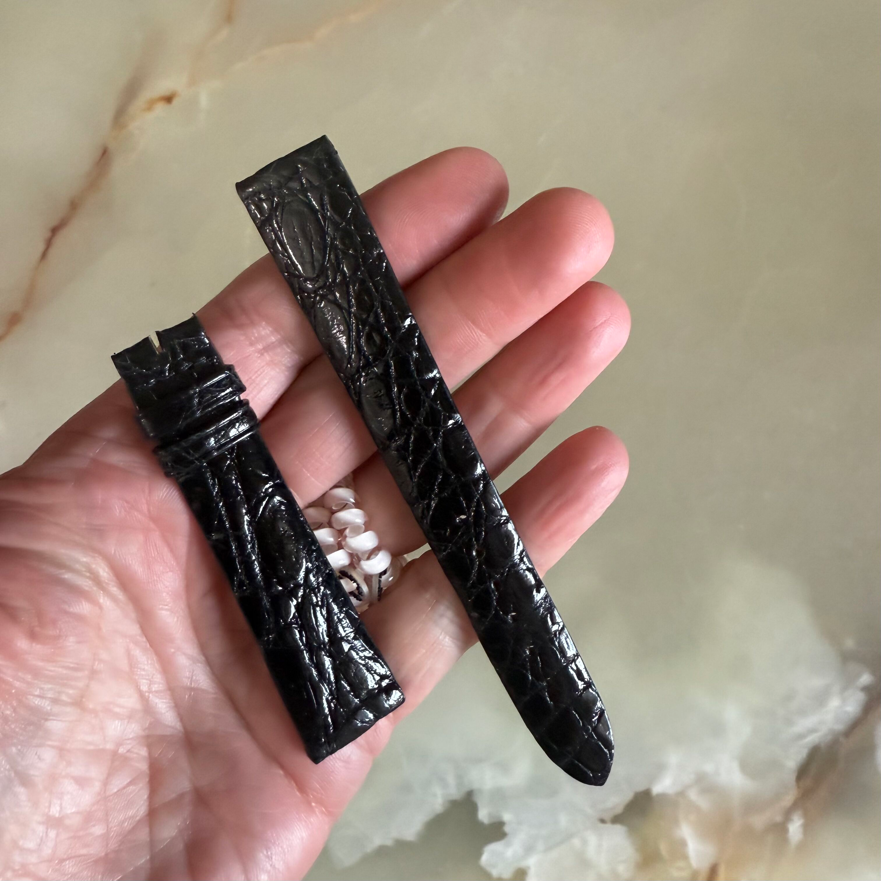 Authentic Breguet Black Crocodile Watch Strap Band 18mm