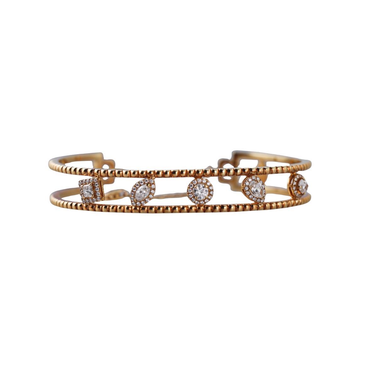 Marli 18k Yellow Gold Diamond Bracelet