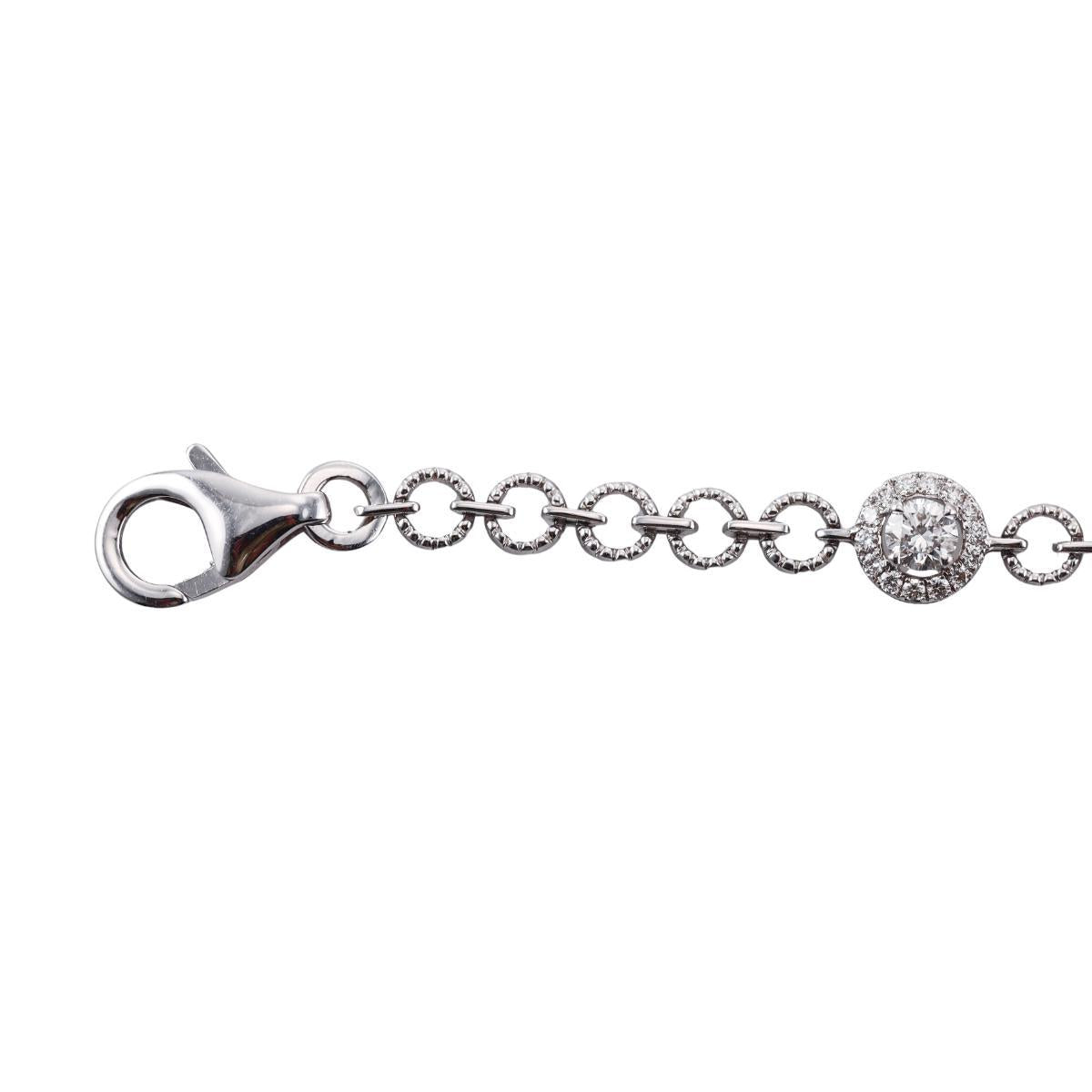 Marli 18k White Gold Diamond Bracelet