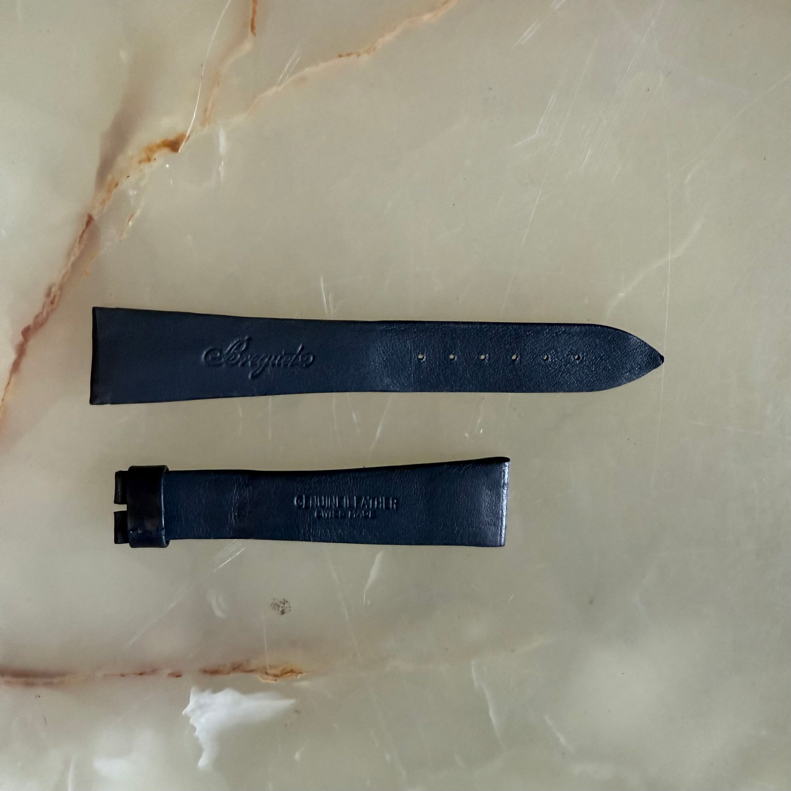 Authentic Breguet Blue Genuine Leather Watch Strap Band 21mm