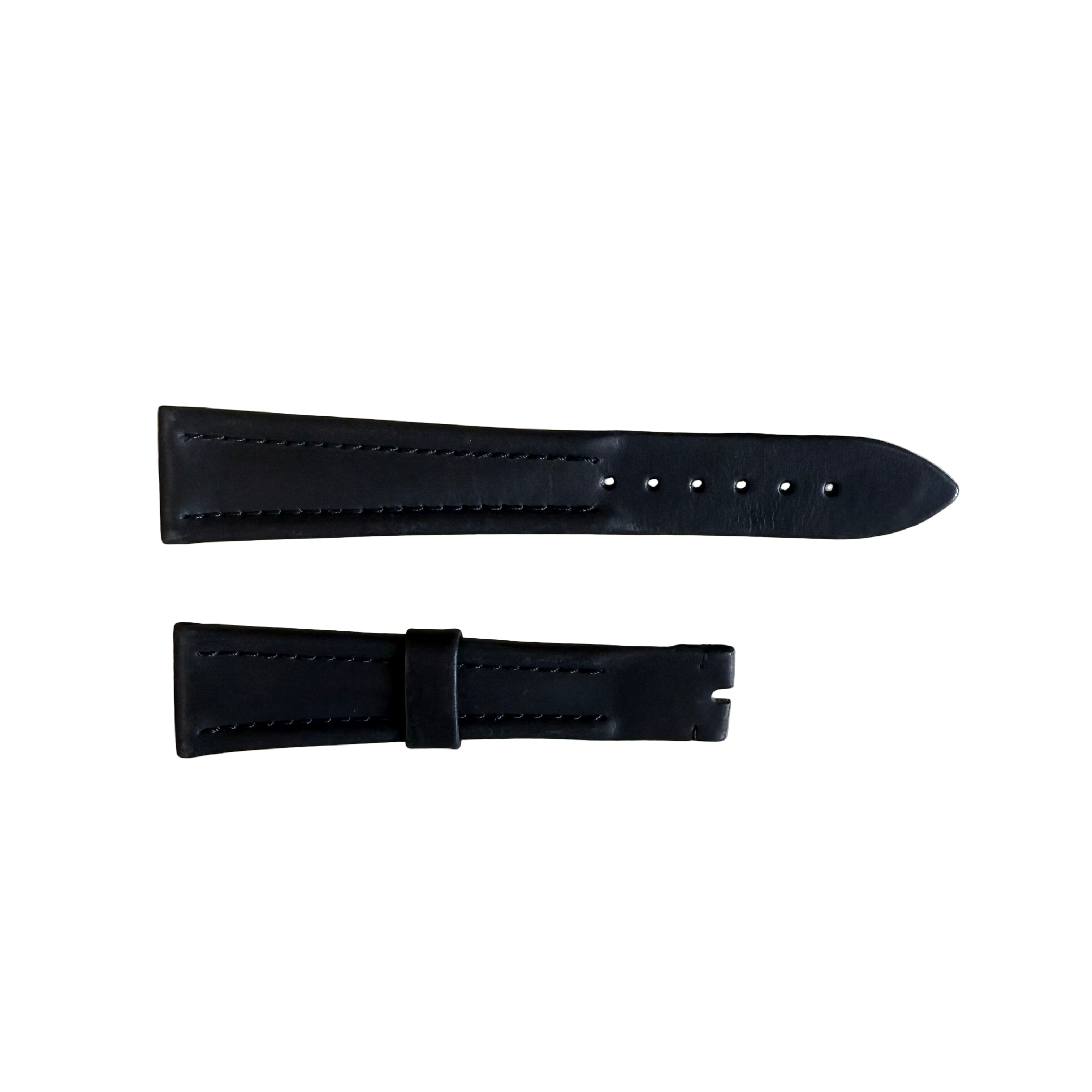 Authentic Breguet Black Genuine Leather Watch Strap Band 22mm