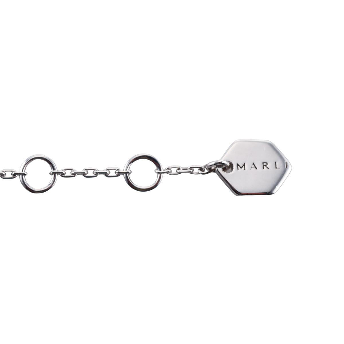 Marli 18k White Gold Amethyst Rose Quartz Bracelet
