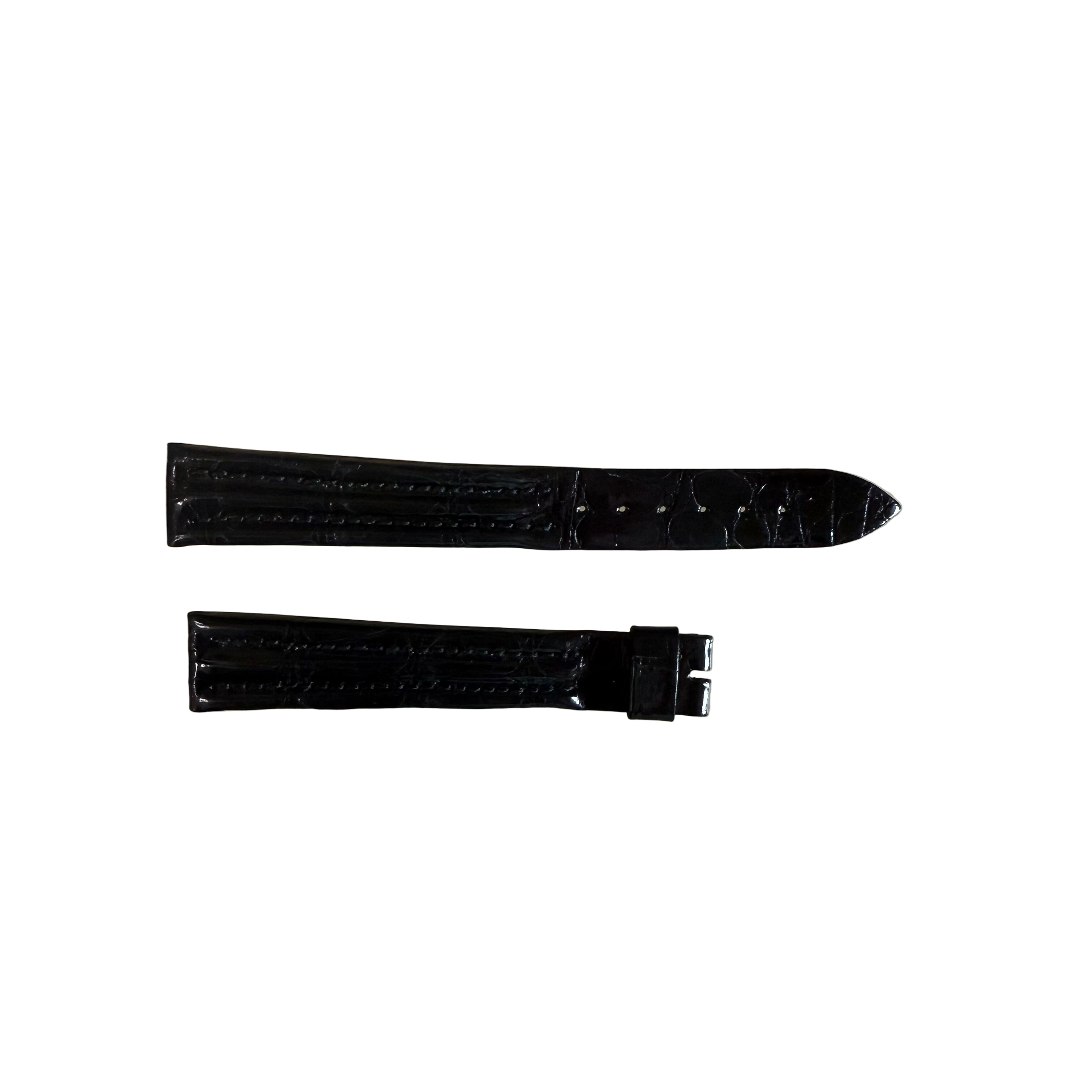 Authentic Breguet Black Genuine Crocodile Watch Strap Band 17.5mm
