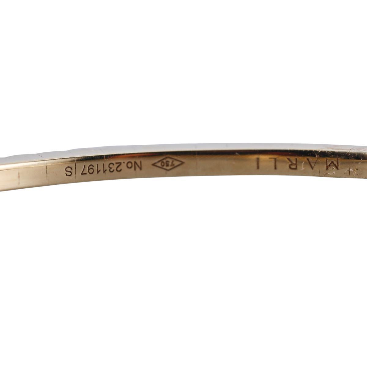 Marli 18k Yellow Gold Diamond Cuff Bracelet