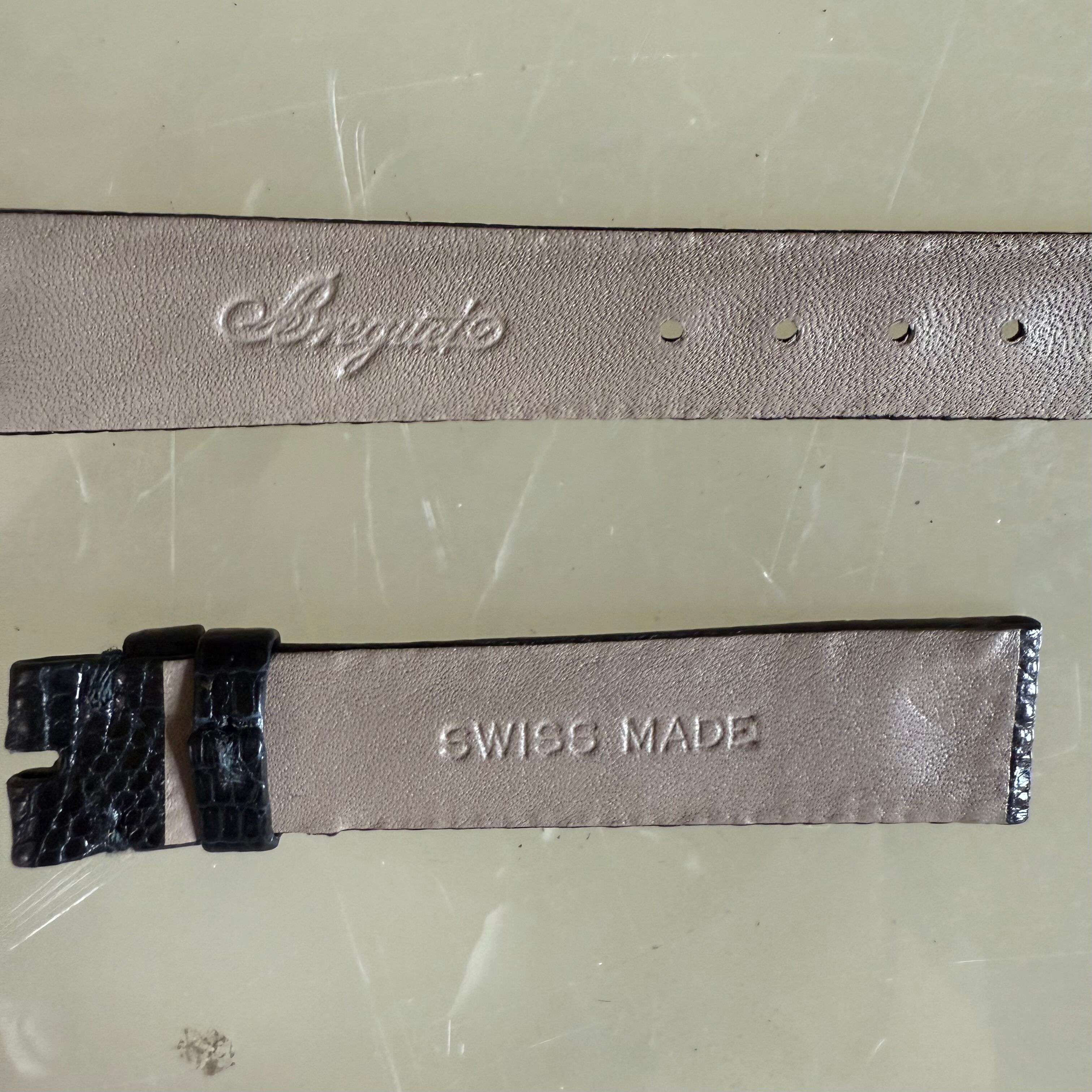 Authentic Breguet Black Lizard Watch Strap Band 16mm