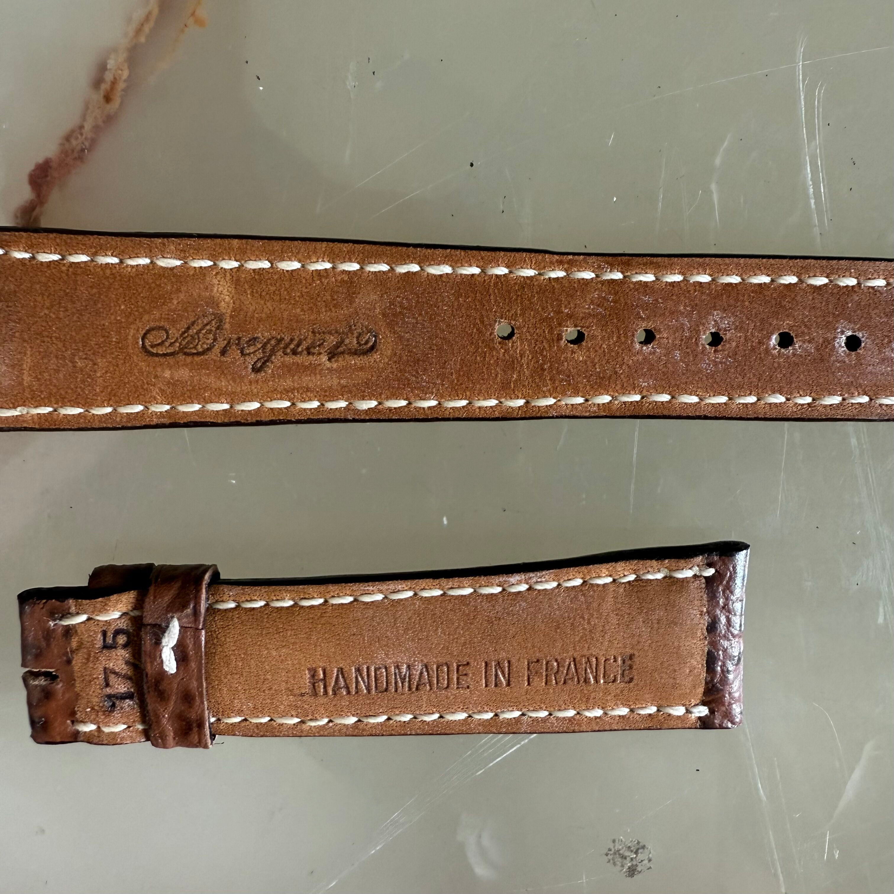 Authentic Breguet Brown Shark Watch Strap Band 18mm Padded & Stitched