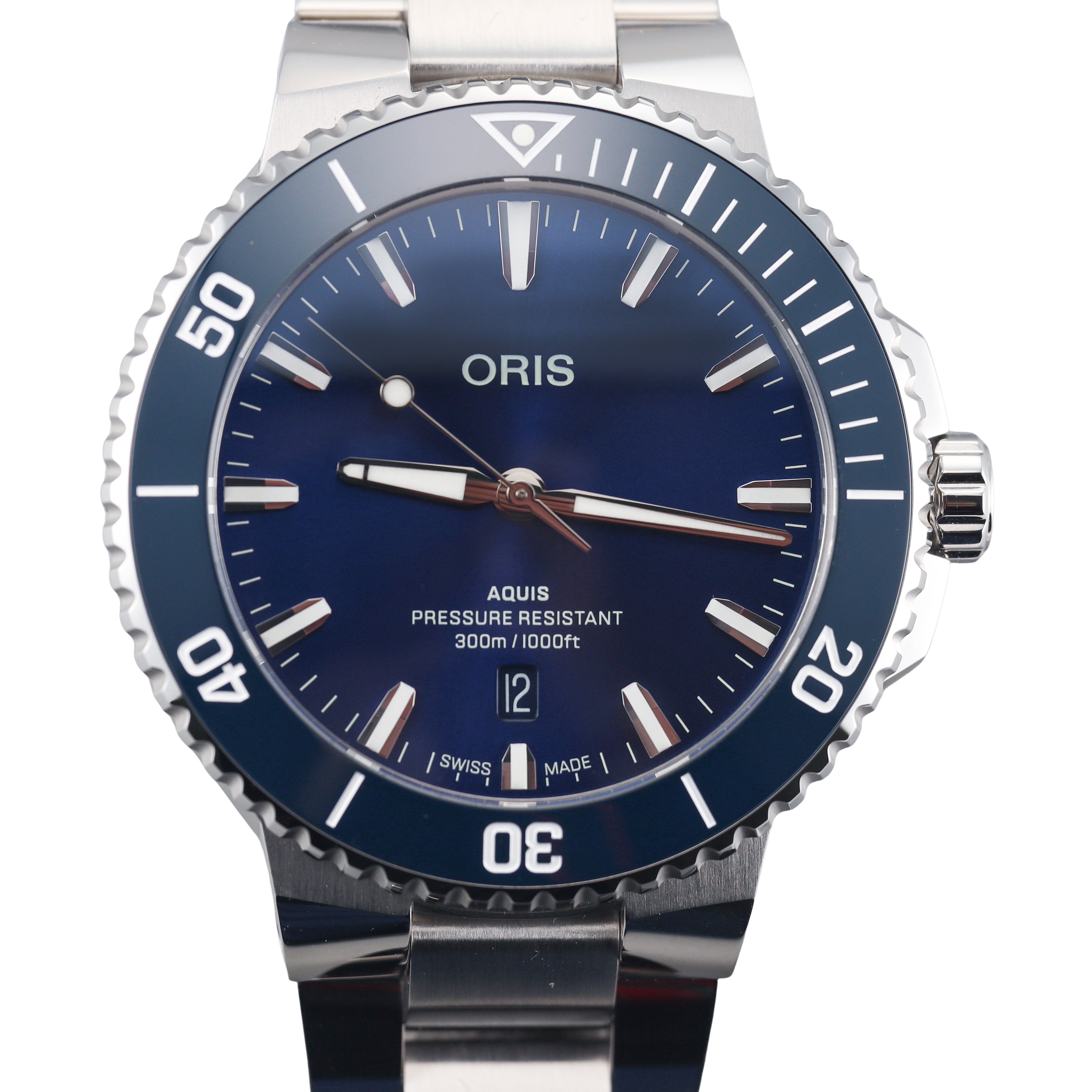 Oris Aquis Date Blue Stainless Steel Automatic Watch 01 733 7789 4135