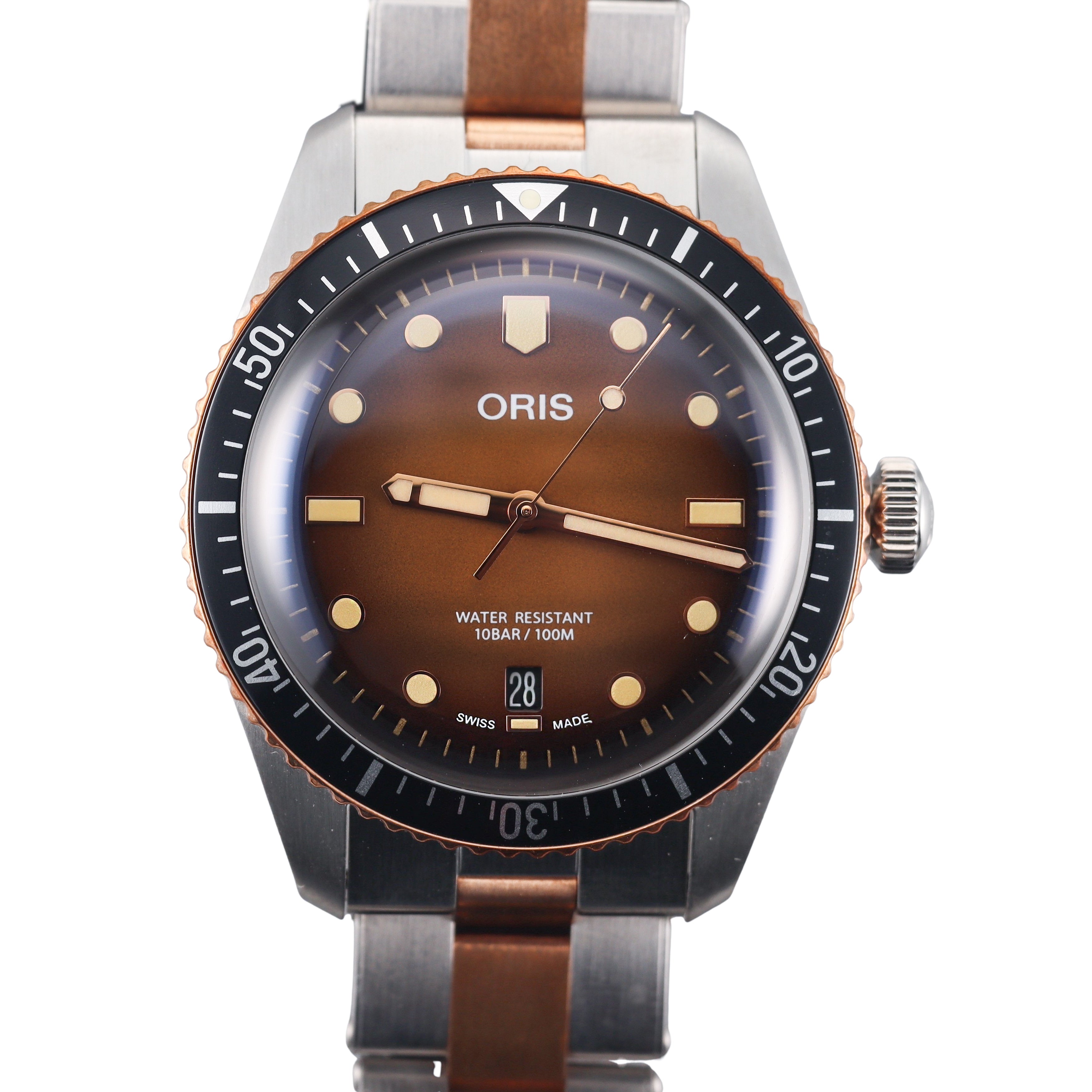 Oris Divers Sixty-Five Date Stainless Steel Bronze Automatic Watch 01 733 7707 4356