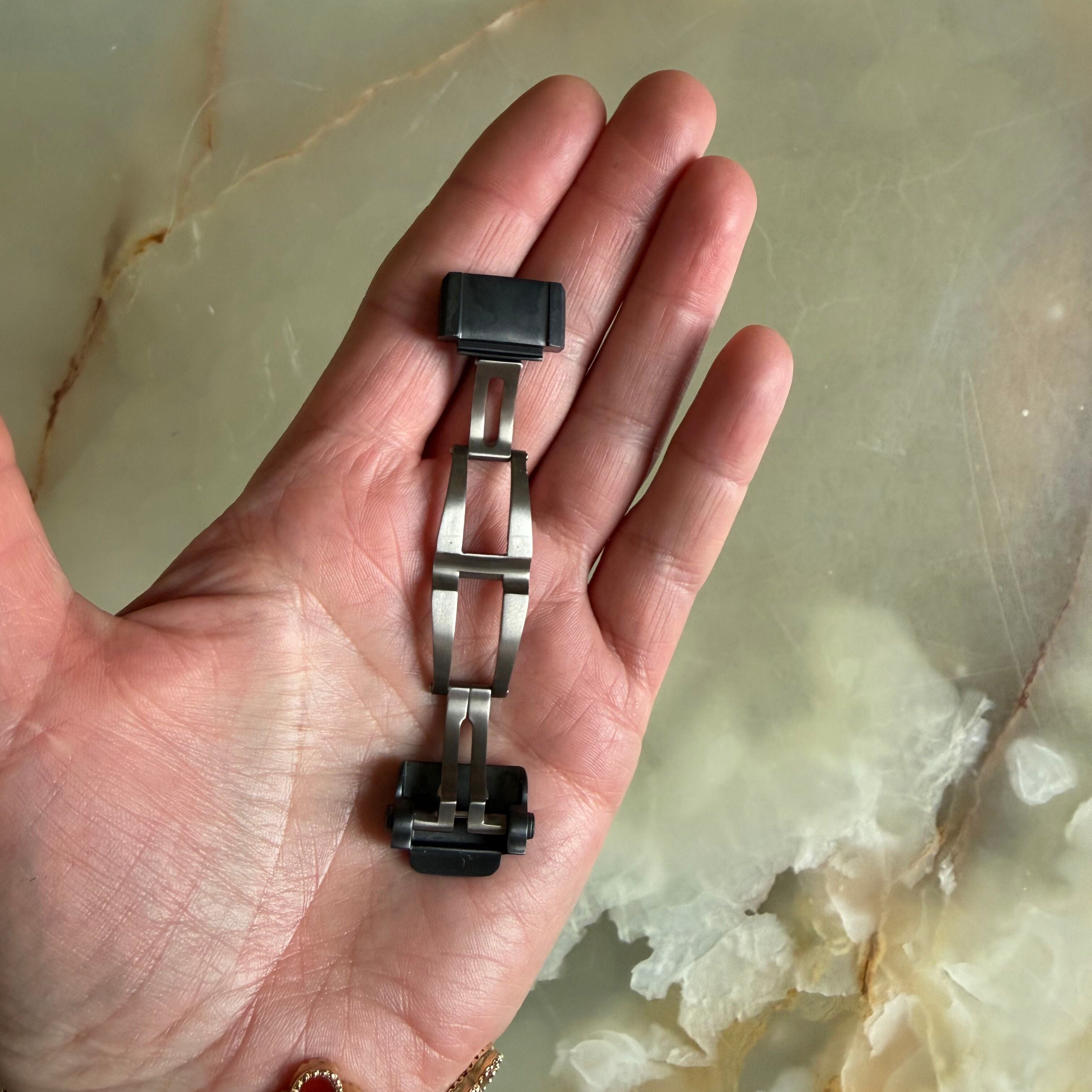 Authentic Girard Perregaux Stainless Steel Dark Grey Clasp Buckle 18mm