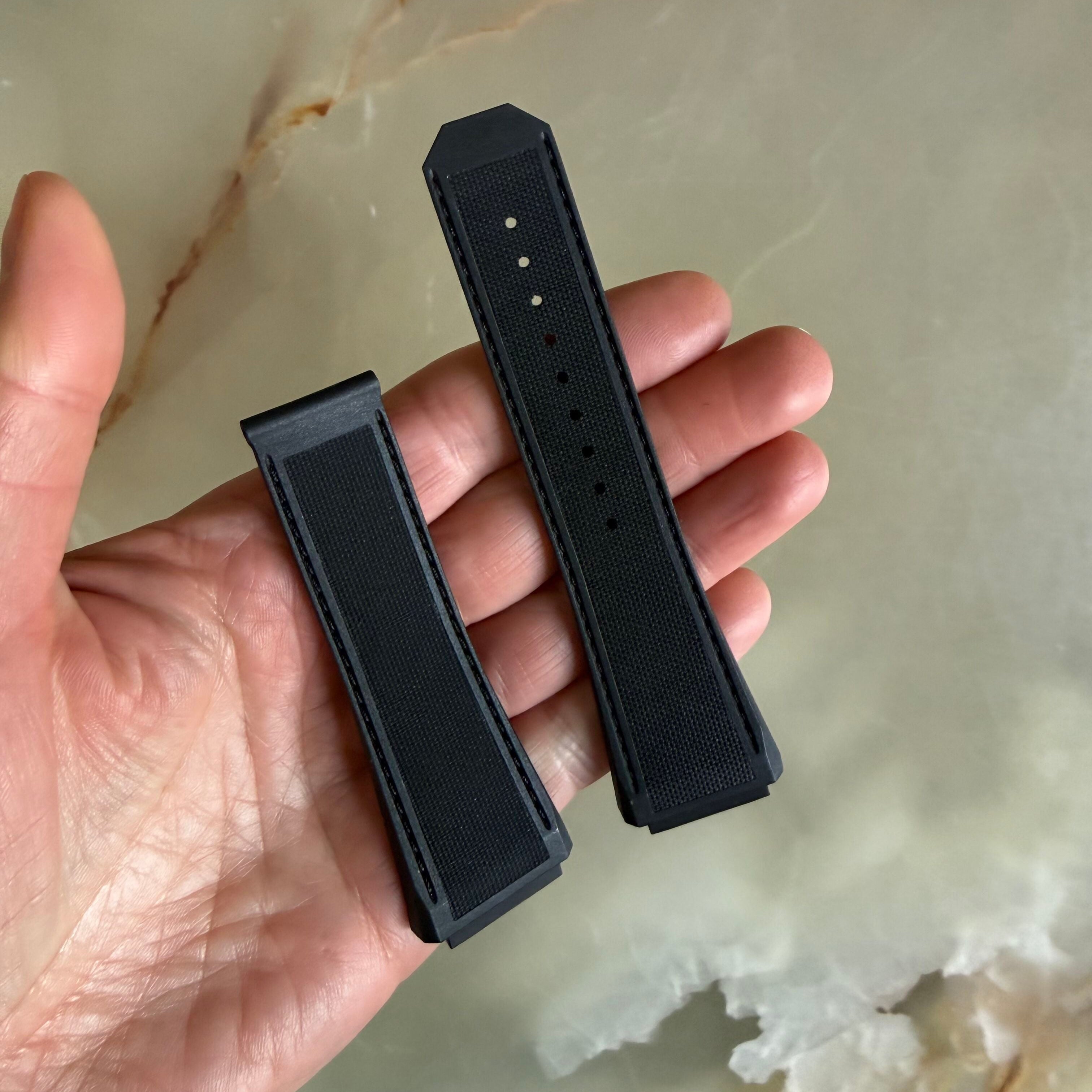 Authentic Girard Perregaux Black Rubber Watch Strap Band 26.5mm