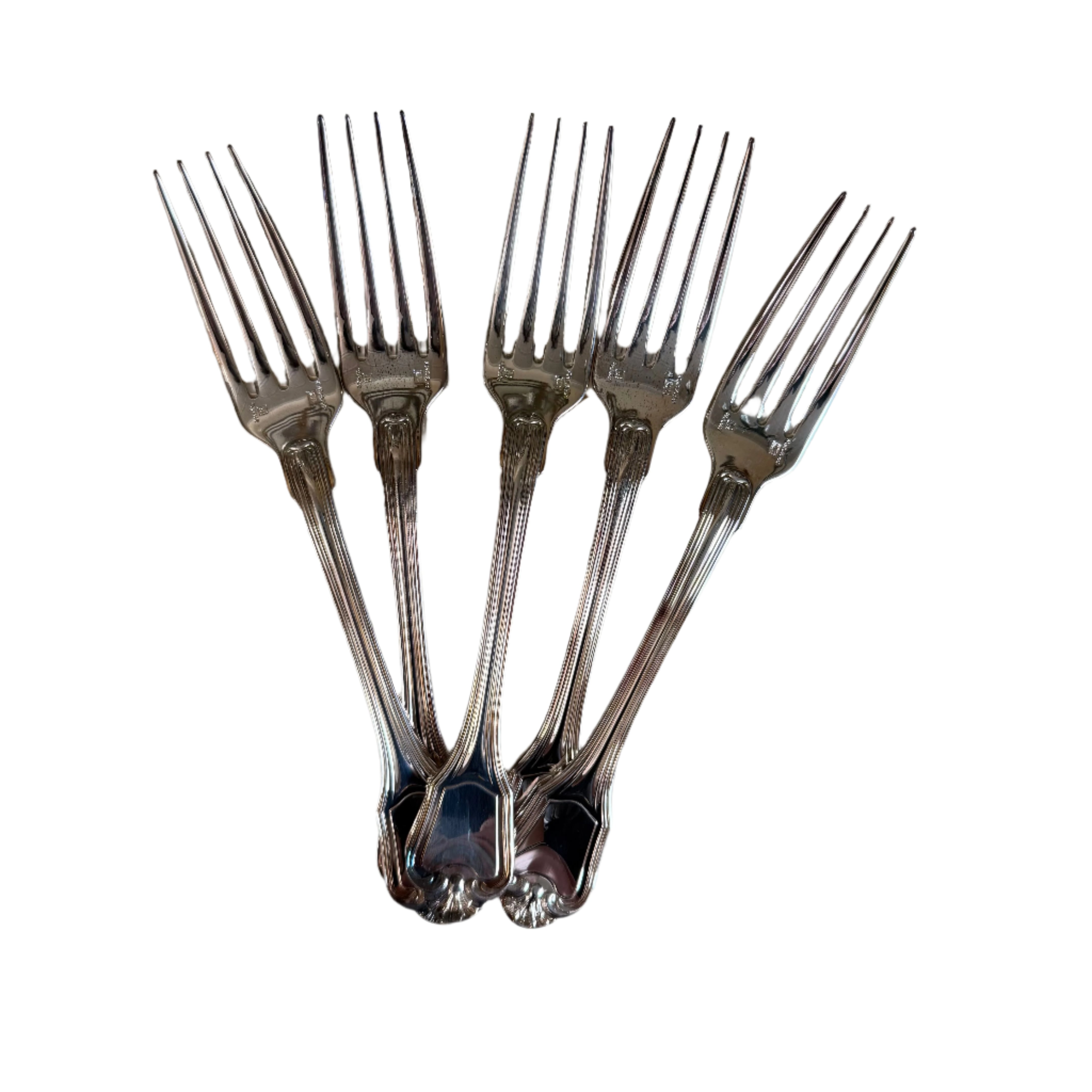 Christofle Port Royal Silver Plated Dinner Fork Set of 5