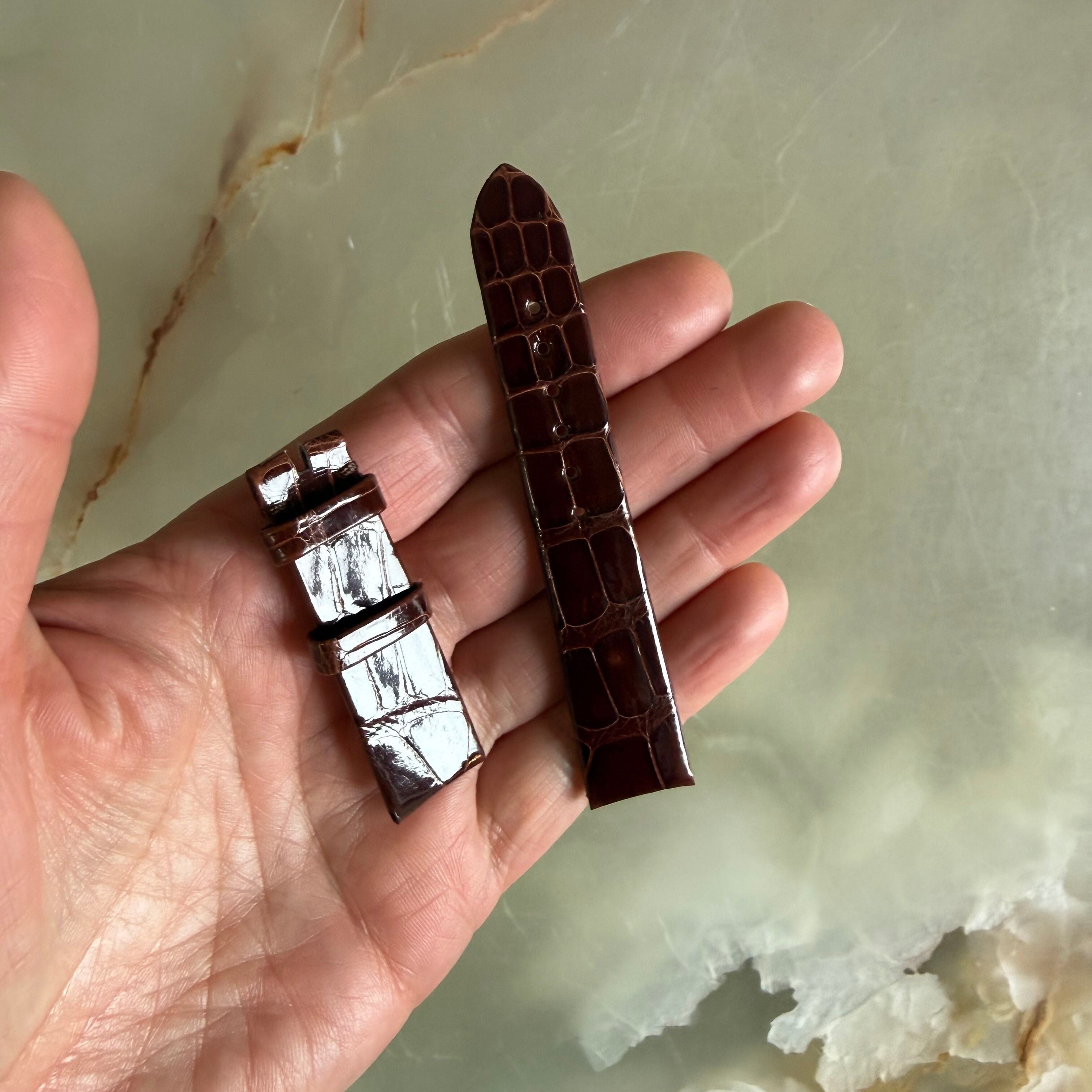 Authentic Girard Perregaux Brown Crocodile Watch Strap Band 16mm