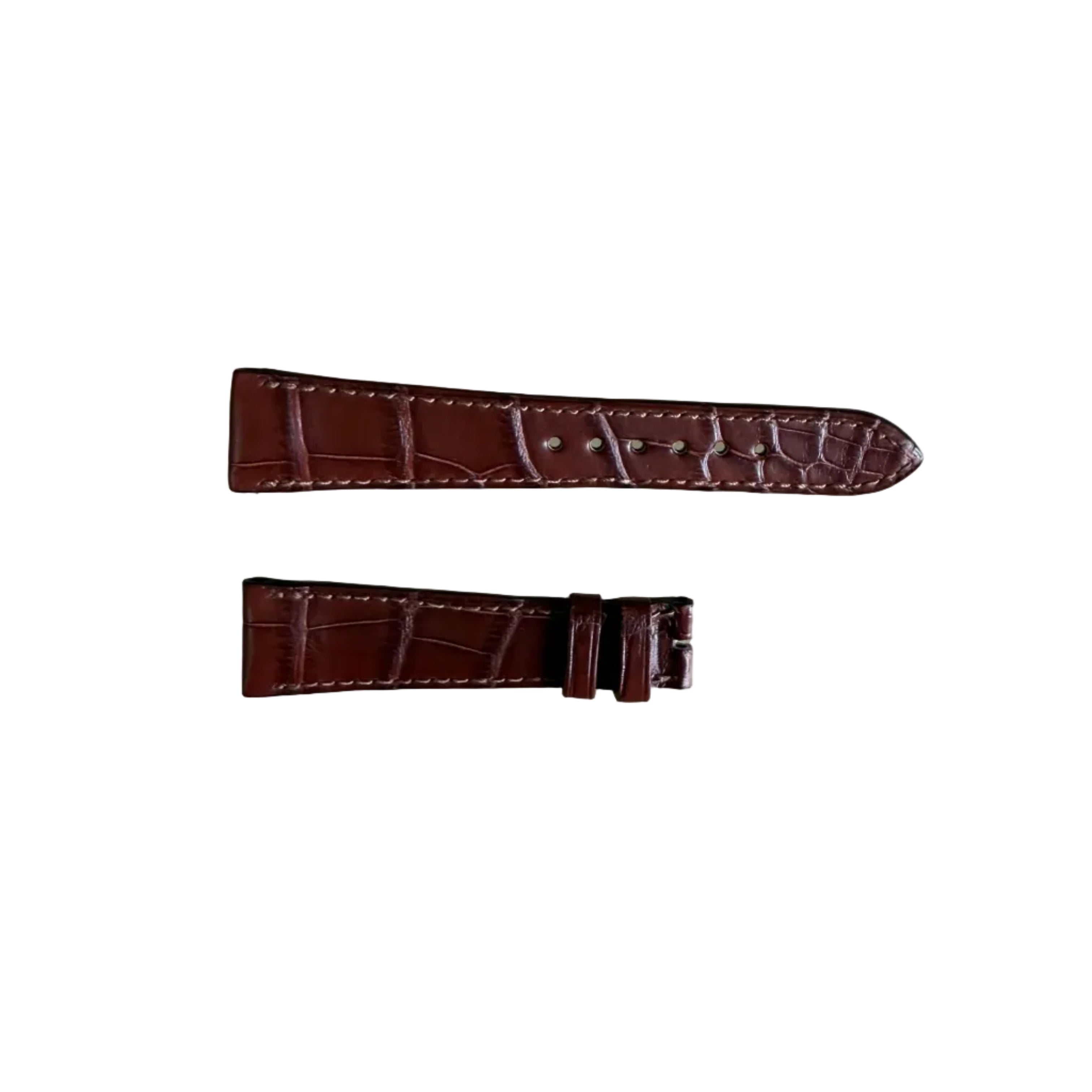 Authentic Girard Perregaux Brown Crocodile Watch Strap Band 18mm