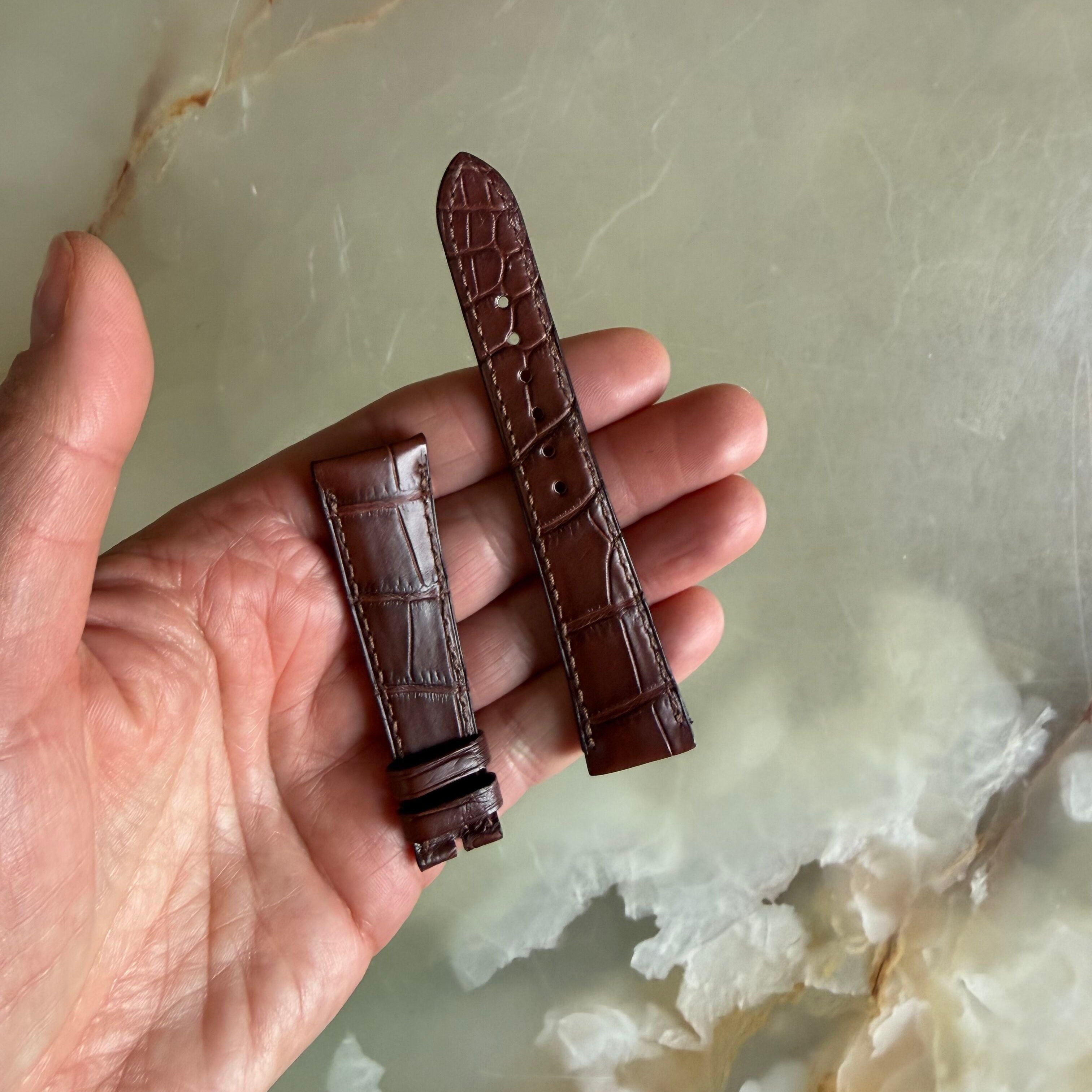 Authentic Girard Perregaux Brown Crocodile Watch Strap Band 18mm