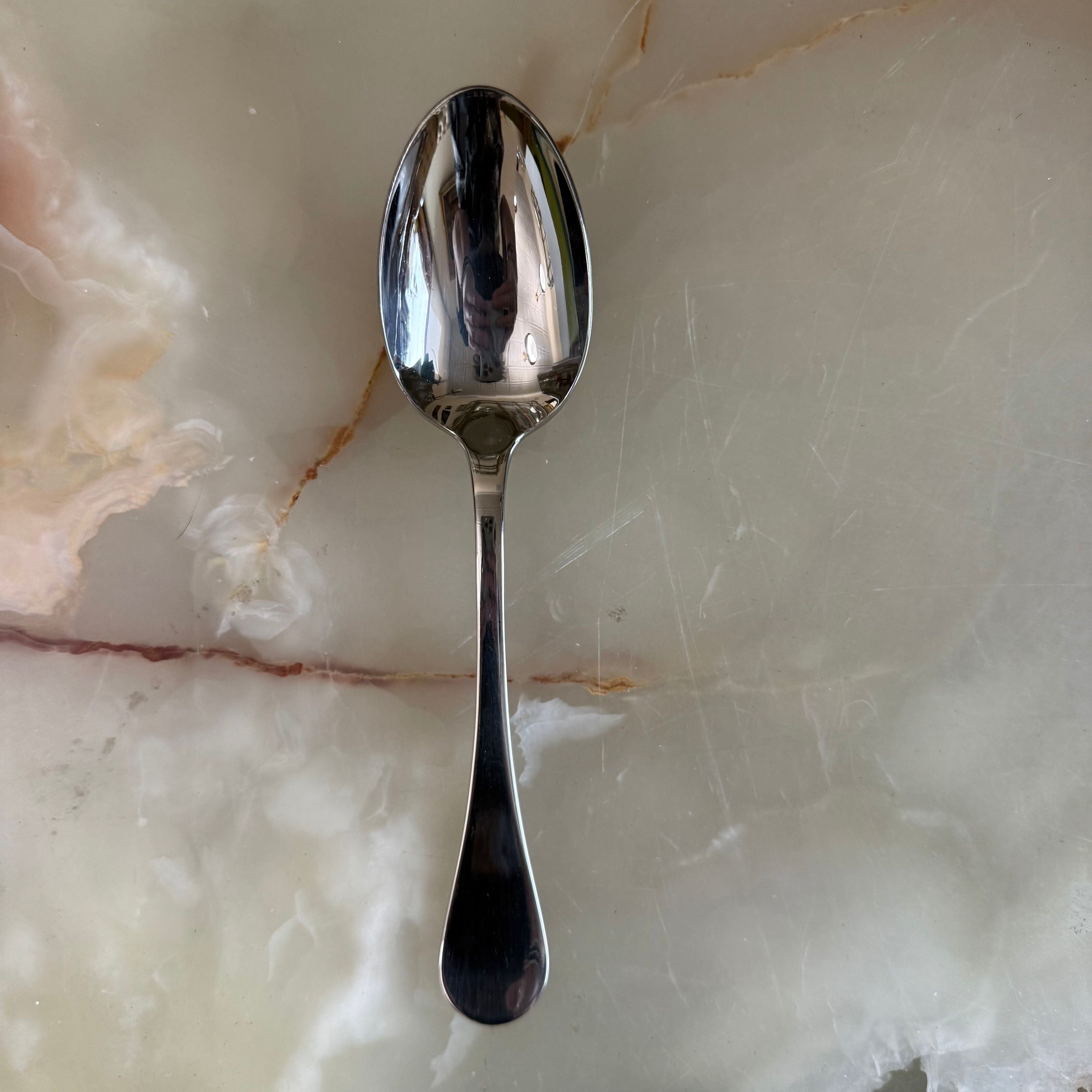 Christofle Origine Stainless Steel European Place Oval Soup Spoon Set of 12