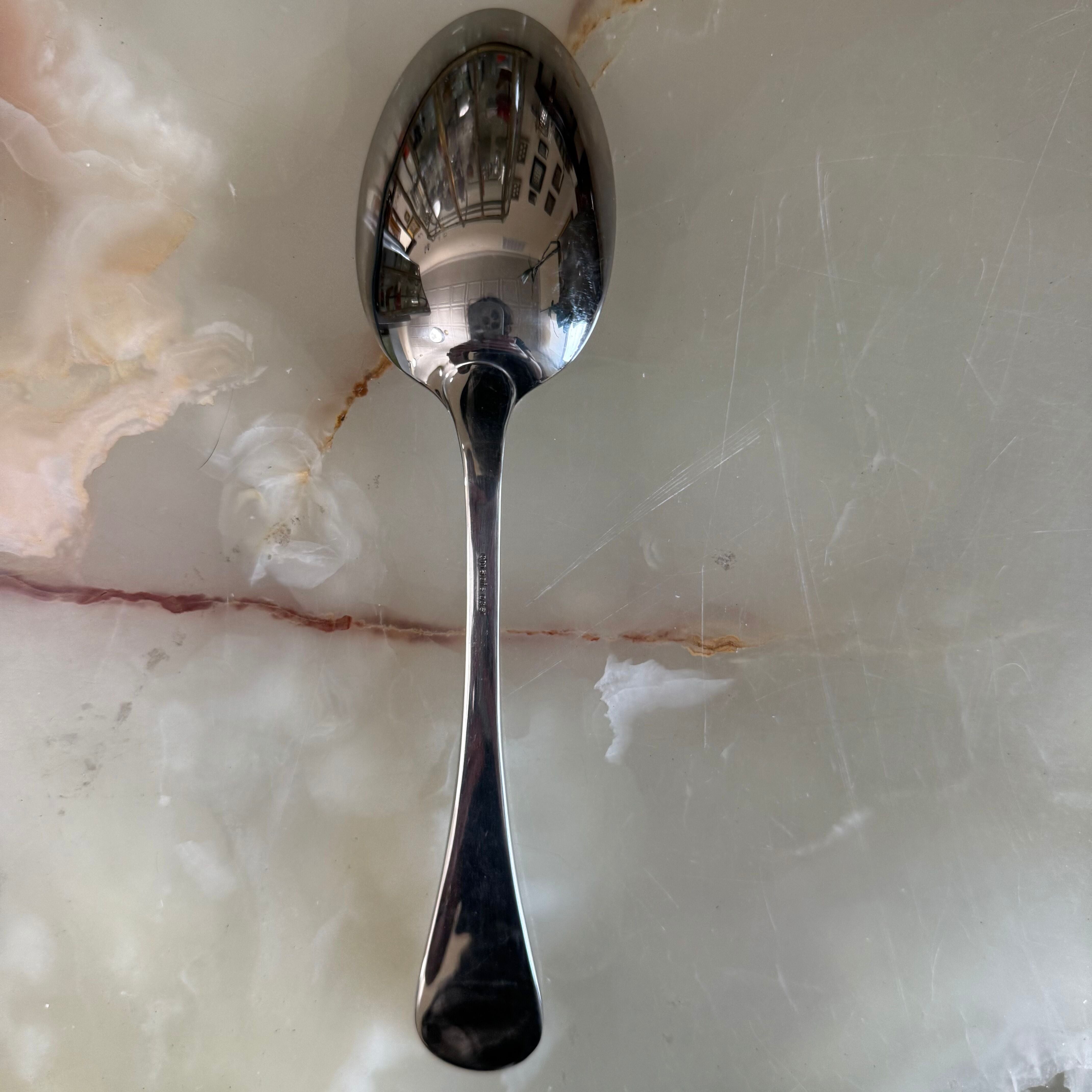 Christofle Origine Stainless Steel European Place Oval Soup Spoon Set of 12