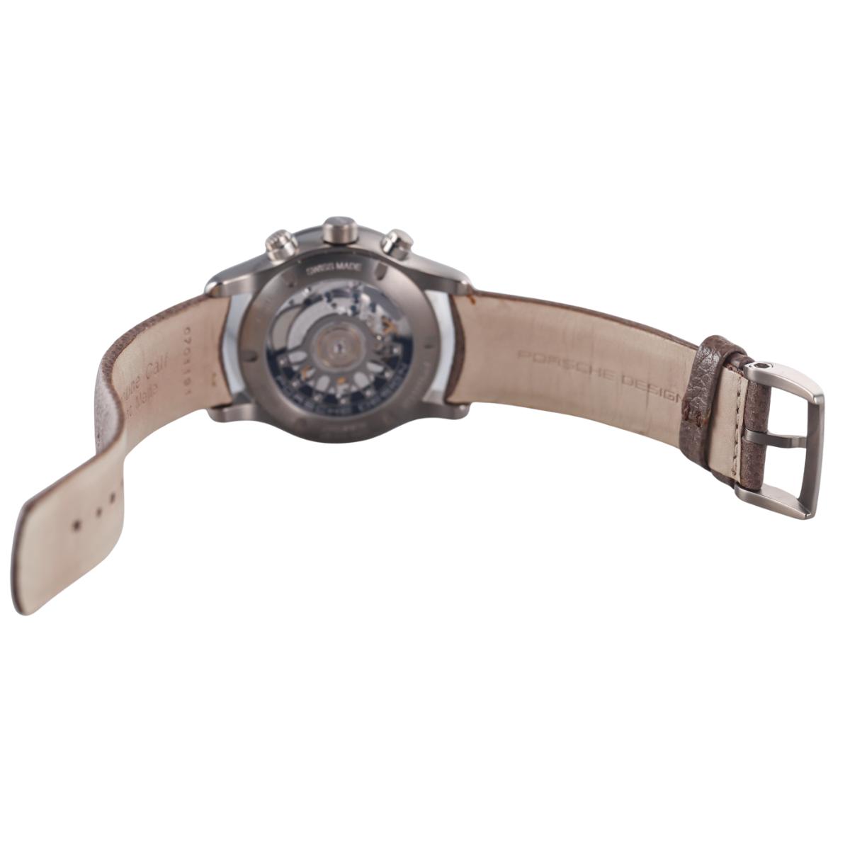 Porsche Design Dashboard Titanium Leather Band Automatic Watch 6612.11/3