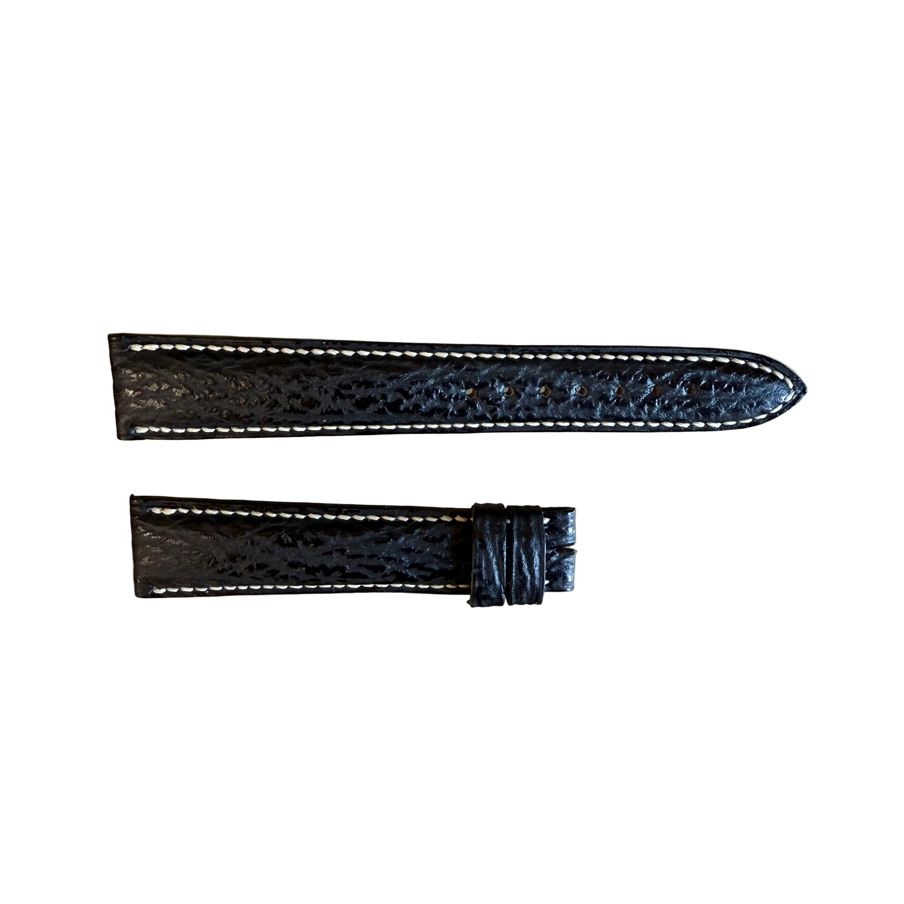 Authentic Breguet Black Shark Watch Strap Band 18mm Padded & Stitched