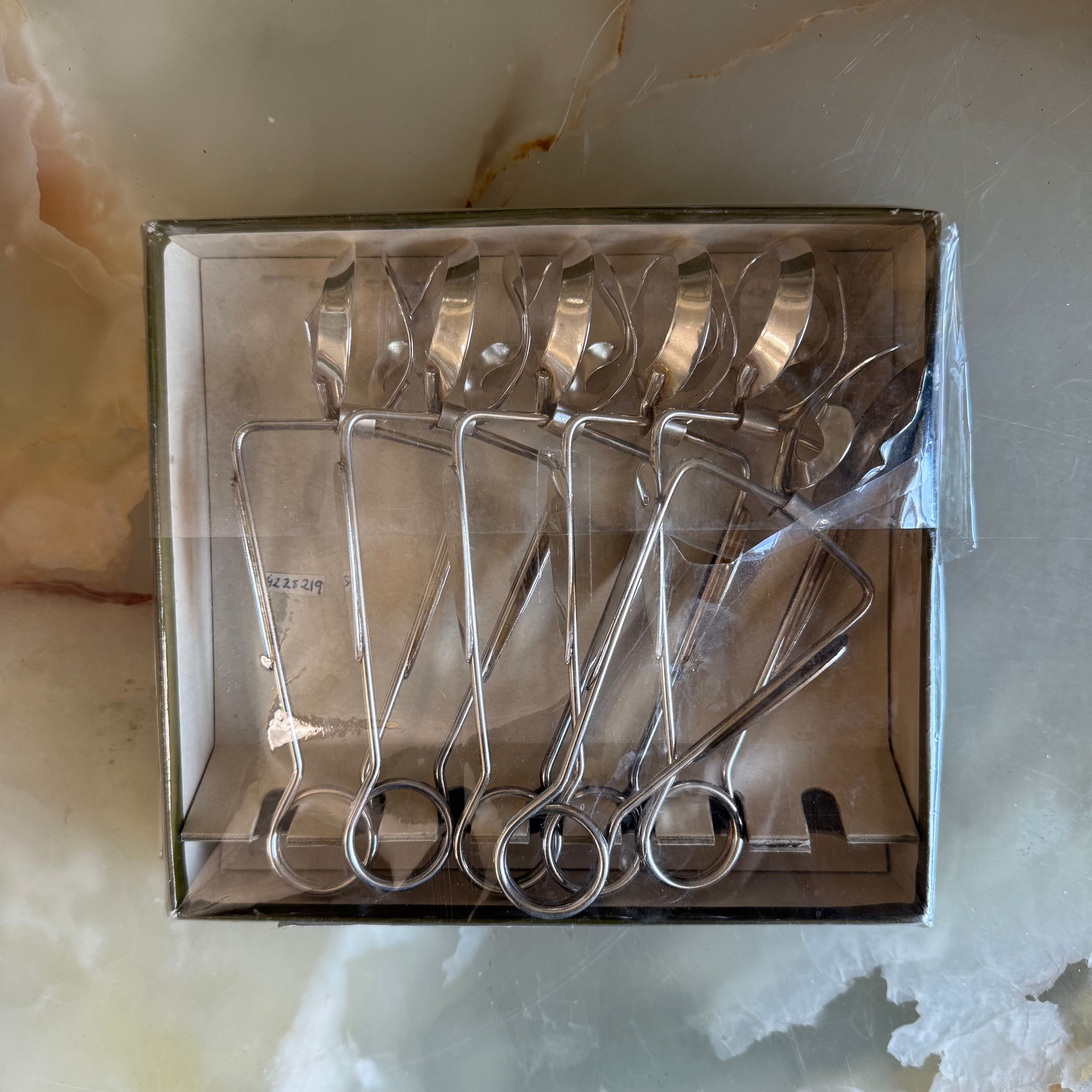 Christofle Silver Plated Escargot Tongs Set of 6
