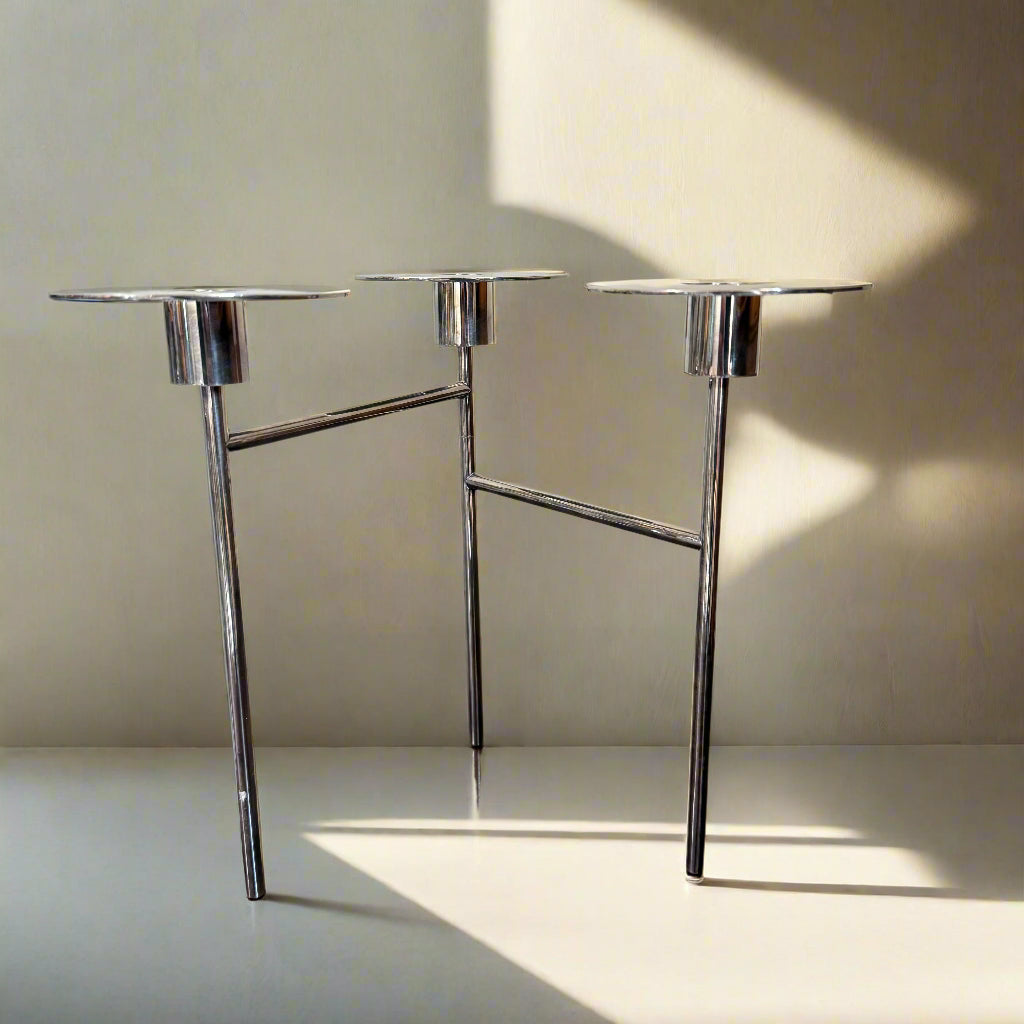 Christofle Radius Silver Plated by Martin Szekely Candelabra 4219130