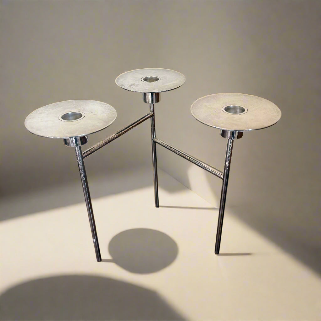 Christofle Radius Silver Plated by Martin Szekely Candelabra 4219130