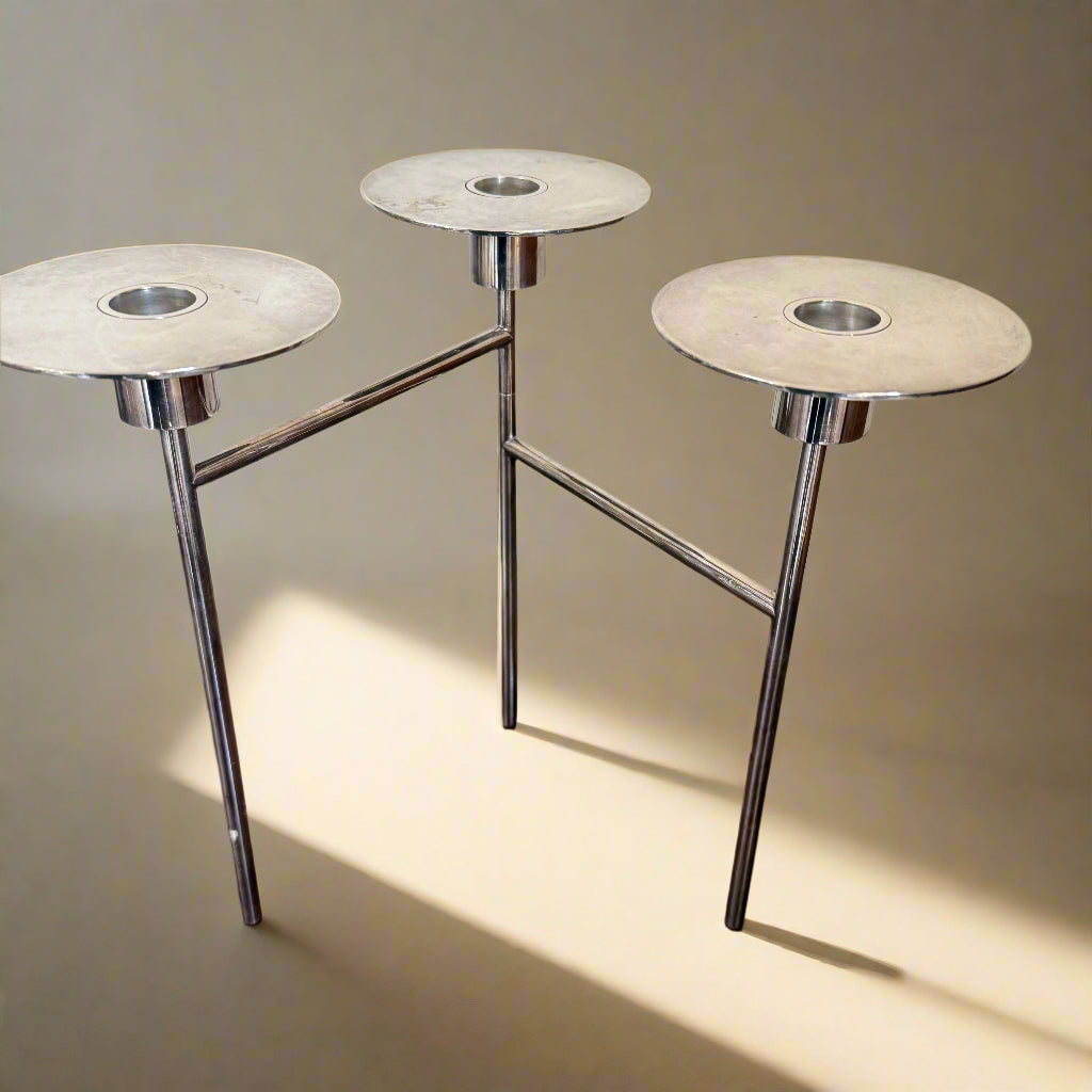 Christofle Radius Silver Plated by Martin Szekely Candelabra 4219130