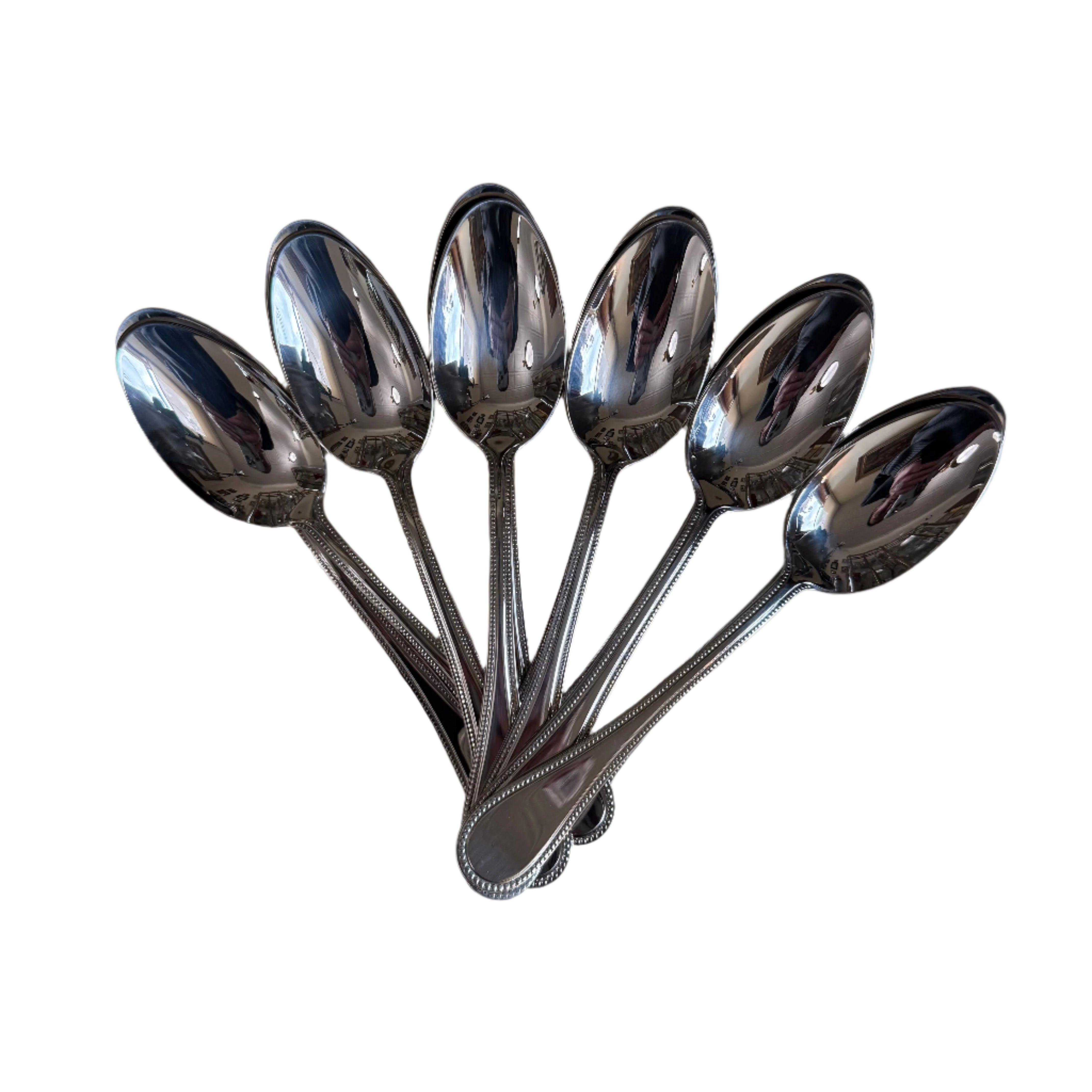 Christofle Mimosa Oval Dessert /Soup Spoon Set of 12