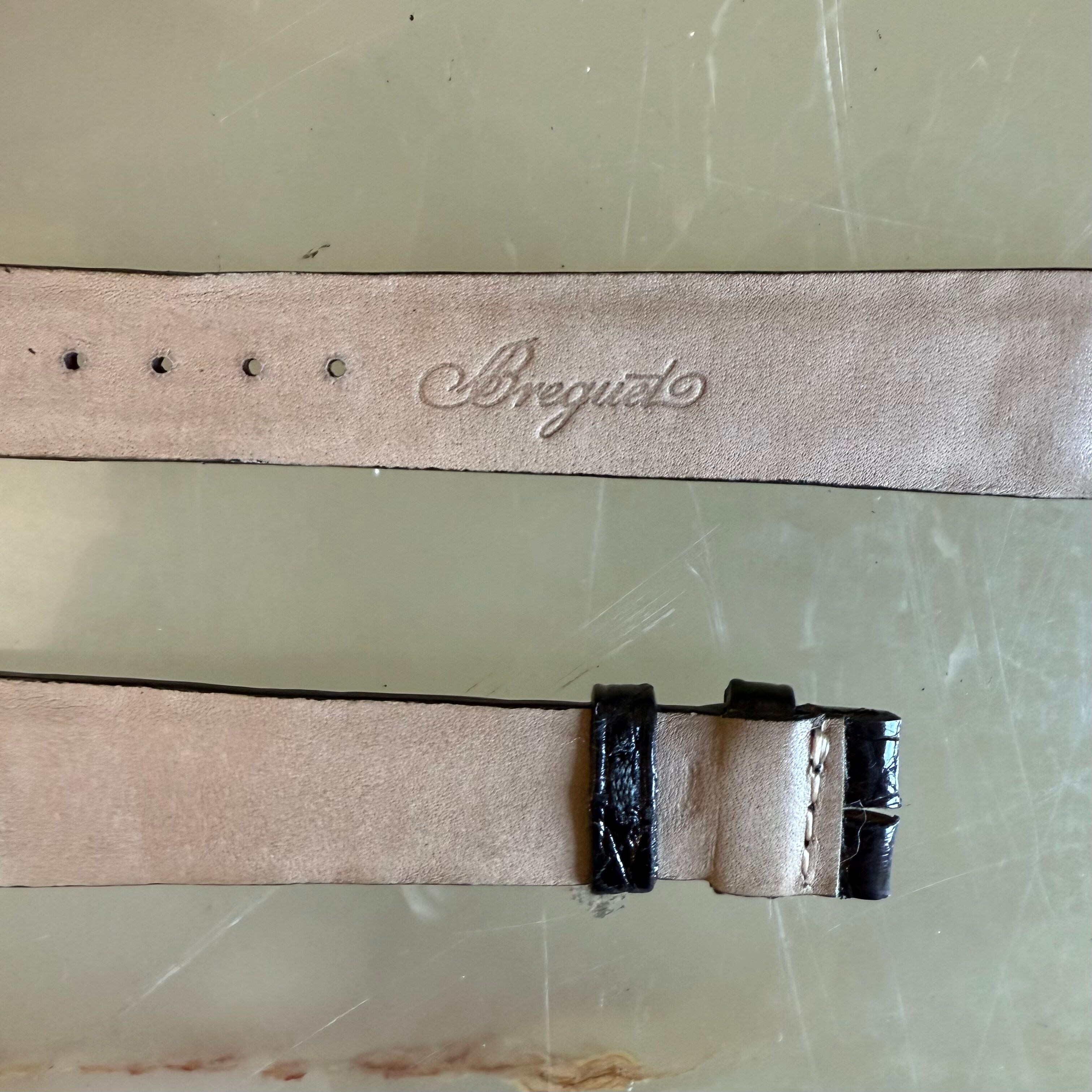 Authentic Breguet Black Crocodile Watch Strap Band 18mm