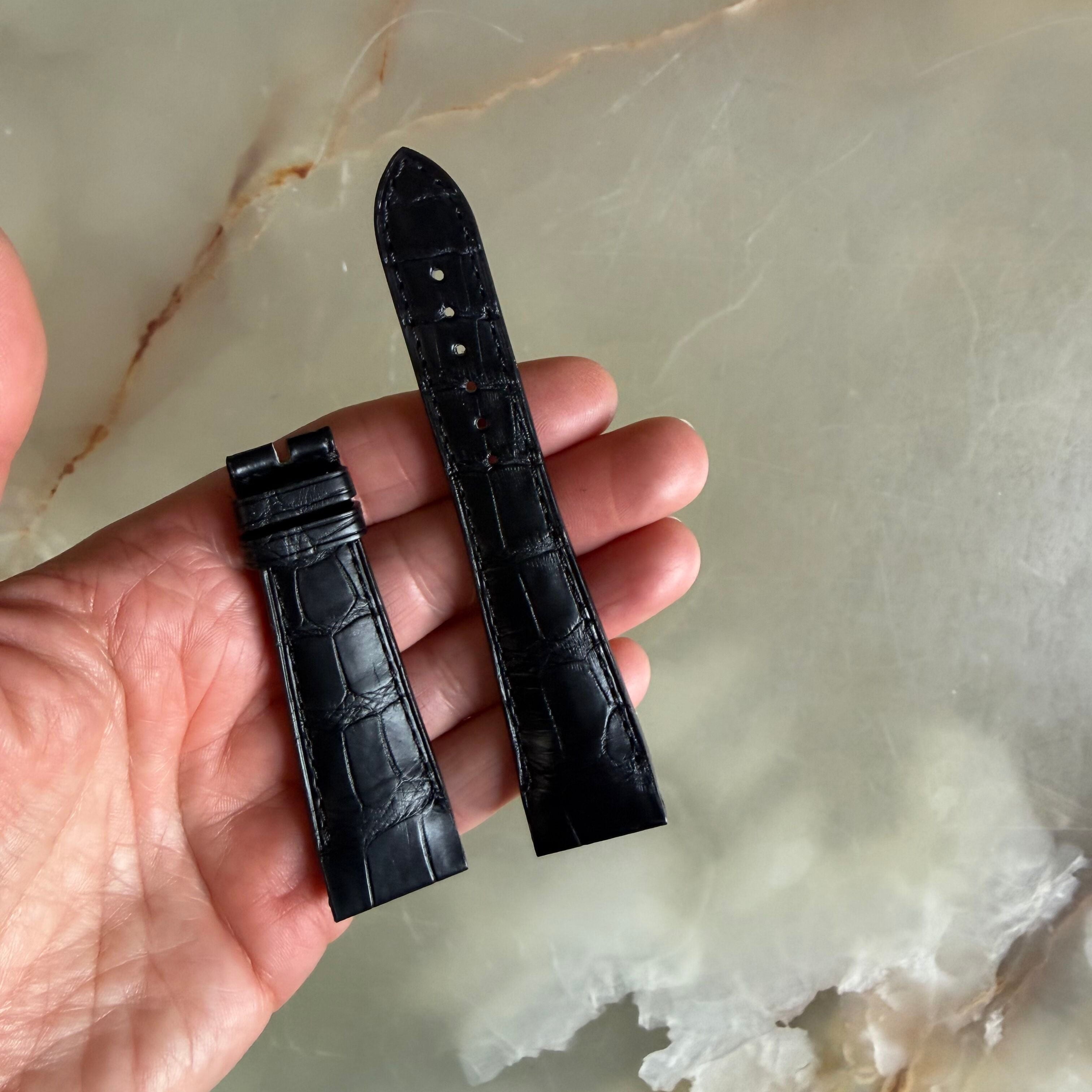Authentic Girard Perregaux Black Crocodile Watch Strap Band 20mm