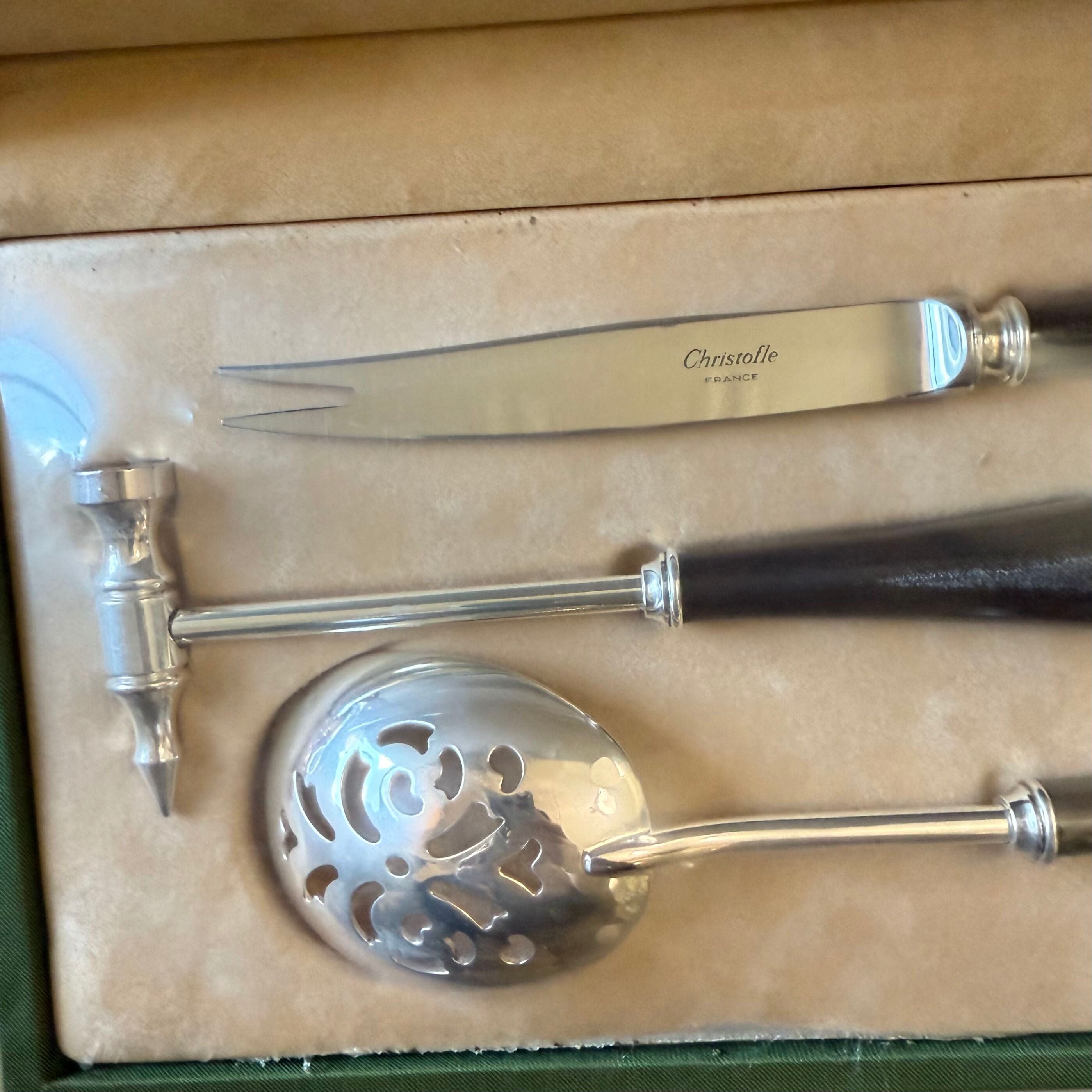 Christofle Gourmet Silver Plated Appetizer Cocktail Serving Set