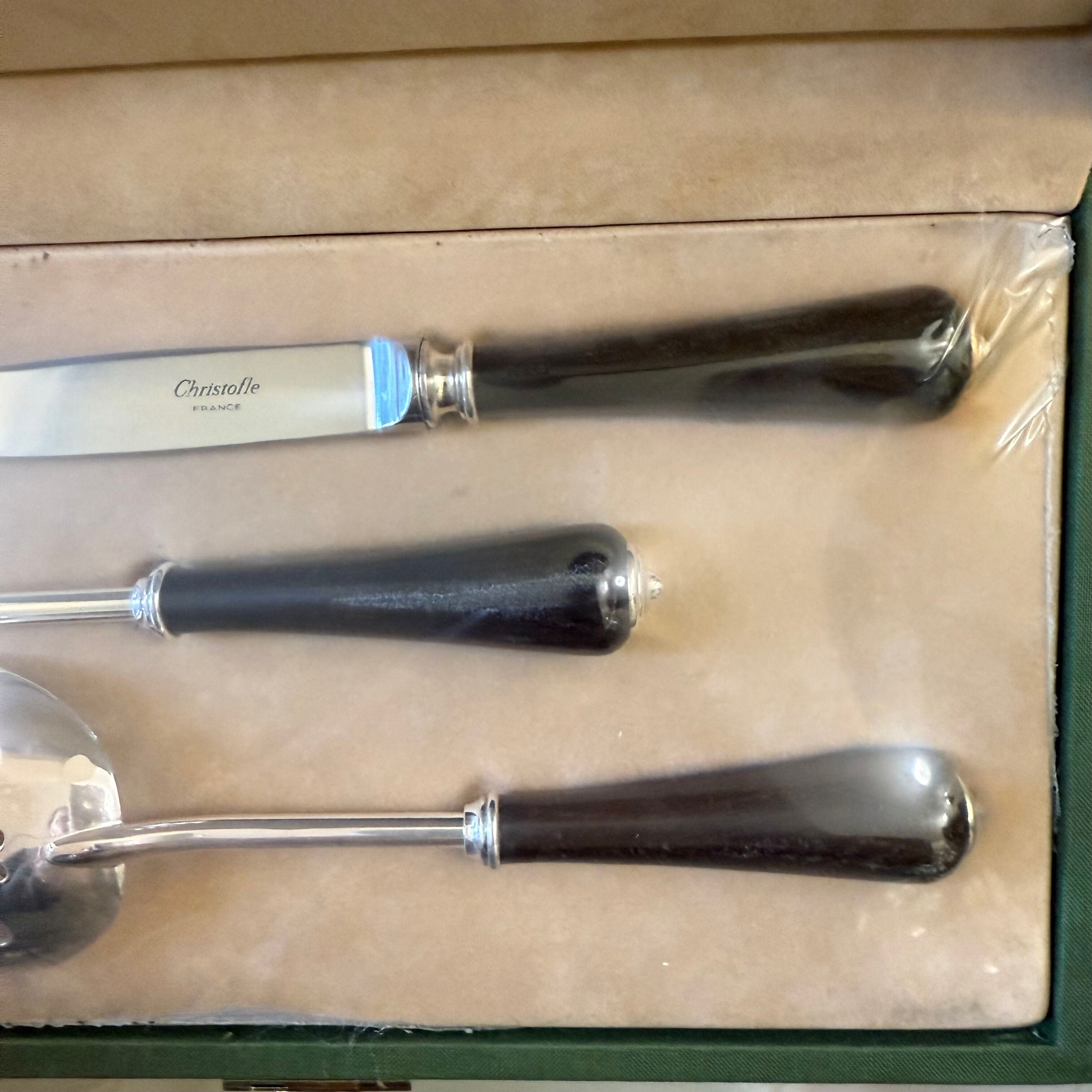 Christofle Gourmet Silver Plated Appetizer Cocktail Serving Set