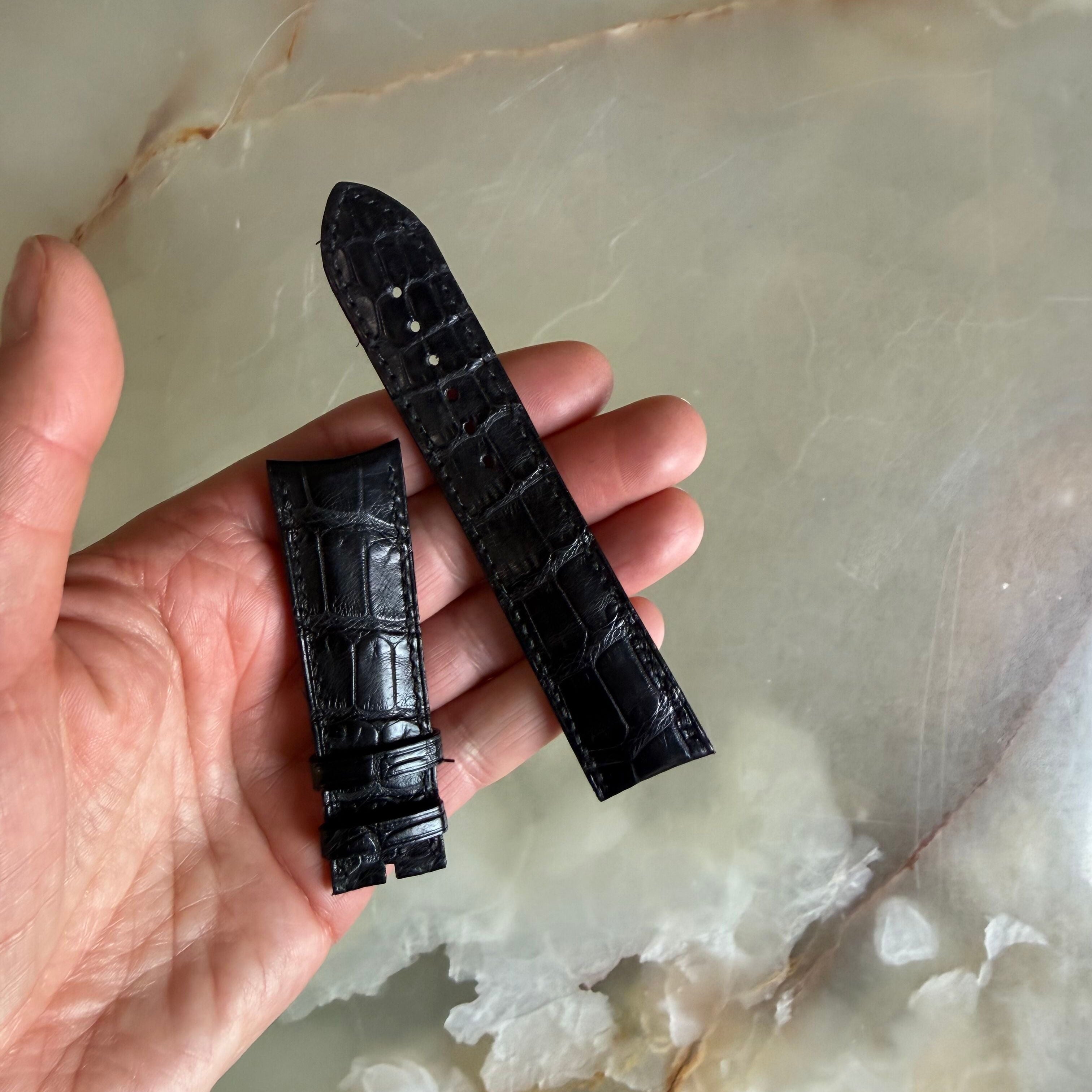 Authentic Girard Perregaux Black Crocodile Watch Strap Band 22mm