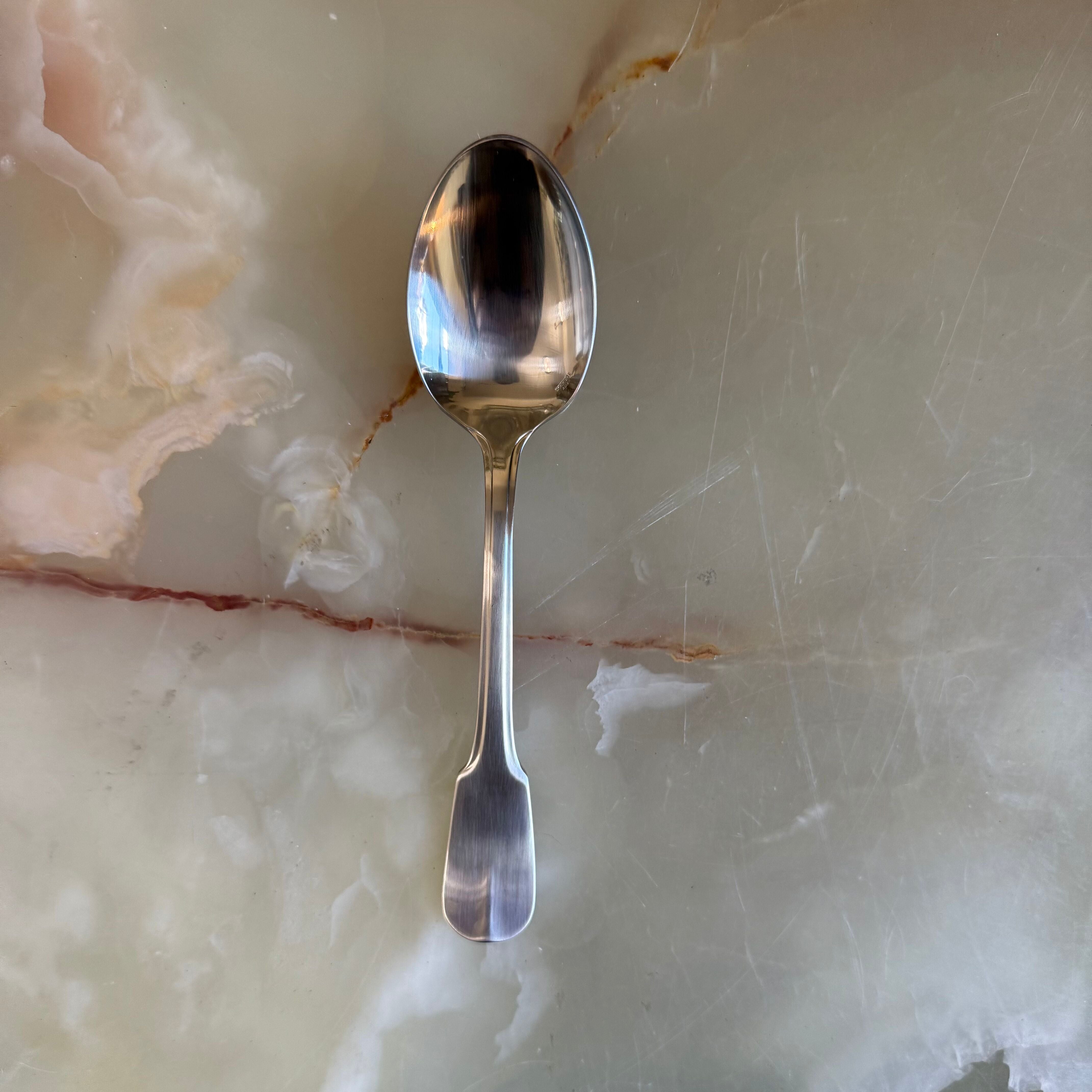 Christofle Dessert Oval Soup Spoon Bearn (Stainless) Set of 7