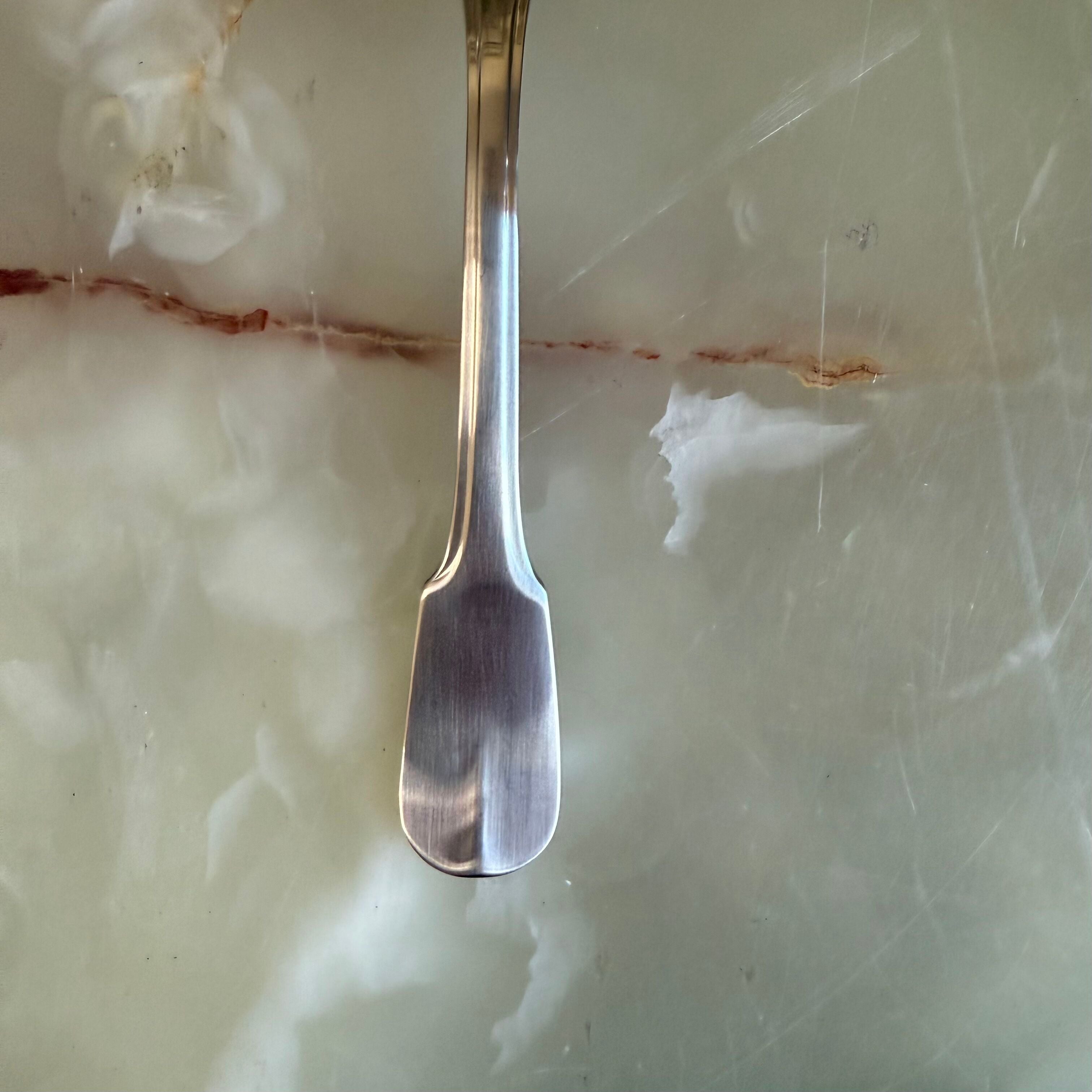 Christofle Dessert Oval Soup Spoon Bearn (Stainless) Set of 7