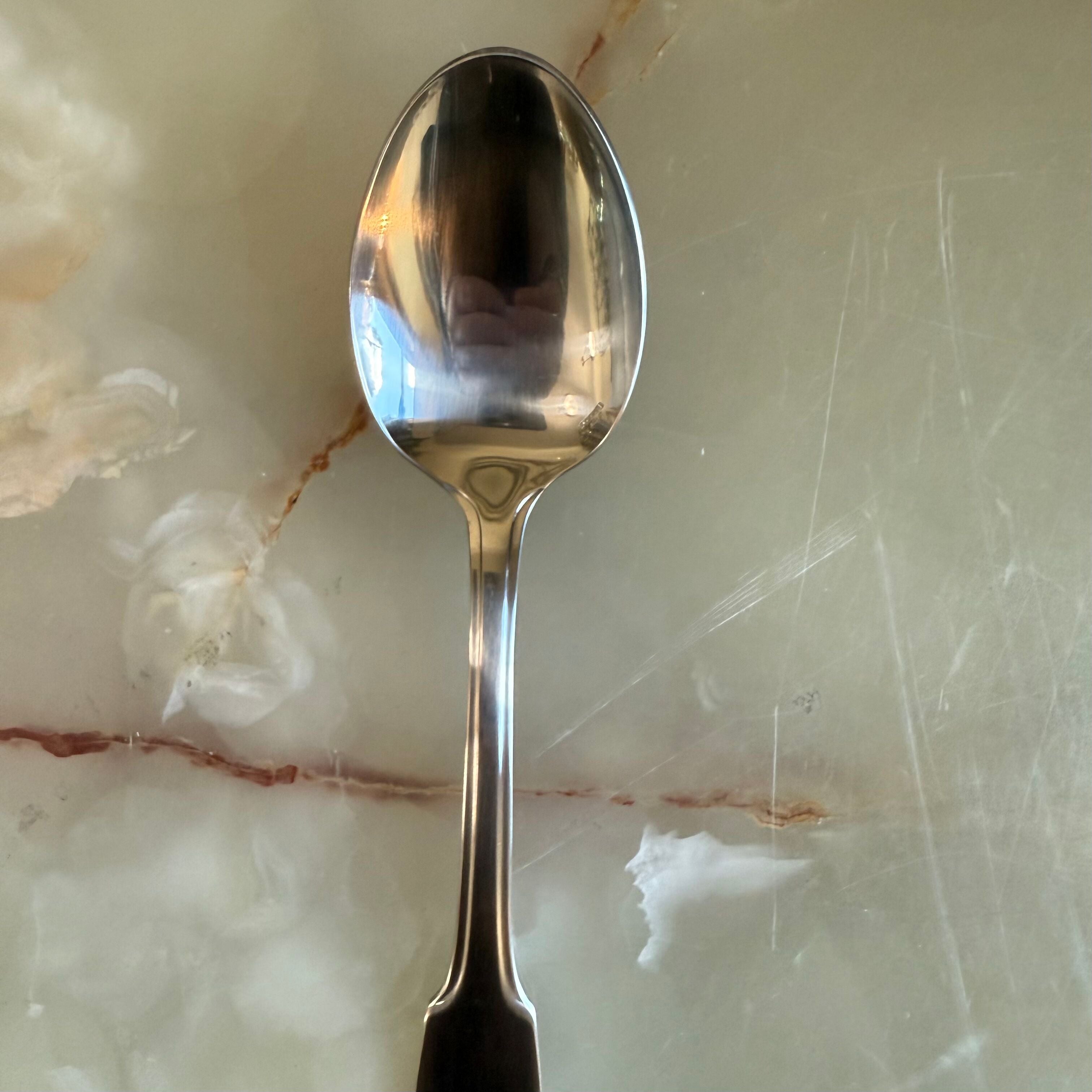 Christofle Dessert Oval Soup Spoon Bearn (Stainless) Set of 7