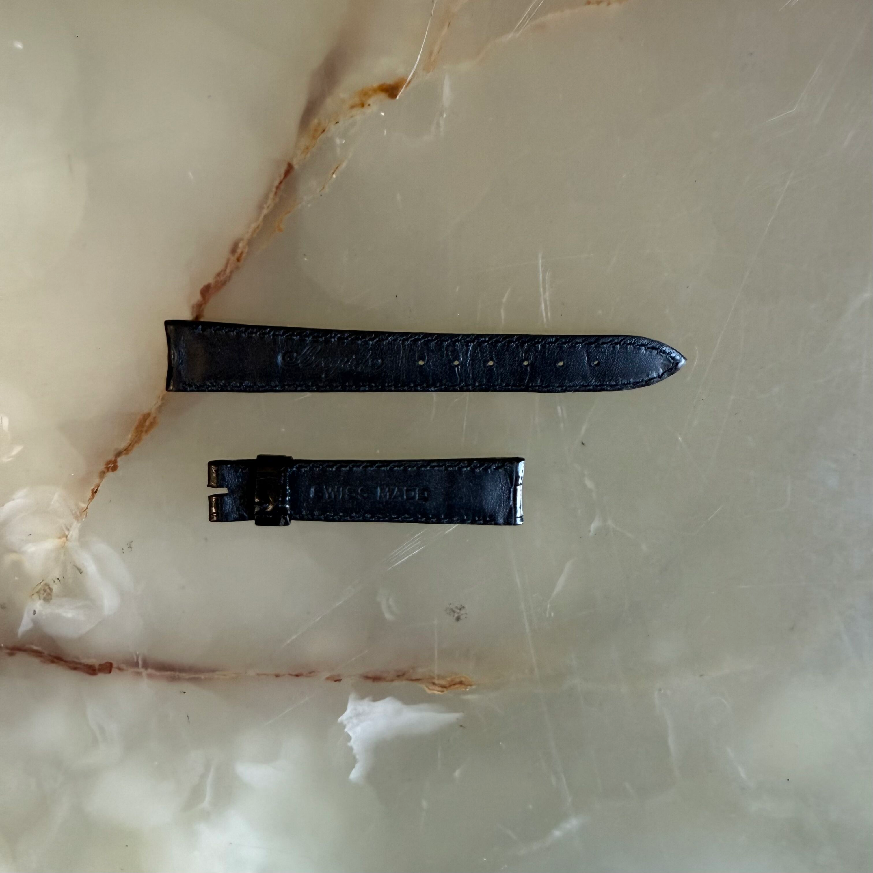 Authentic Breguet Black Crocodile Watch Strap Band 14.5mm Padded & Stitched