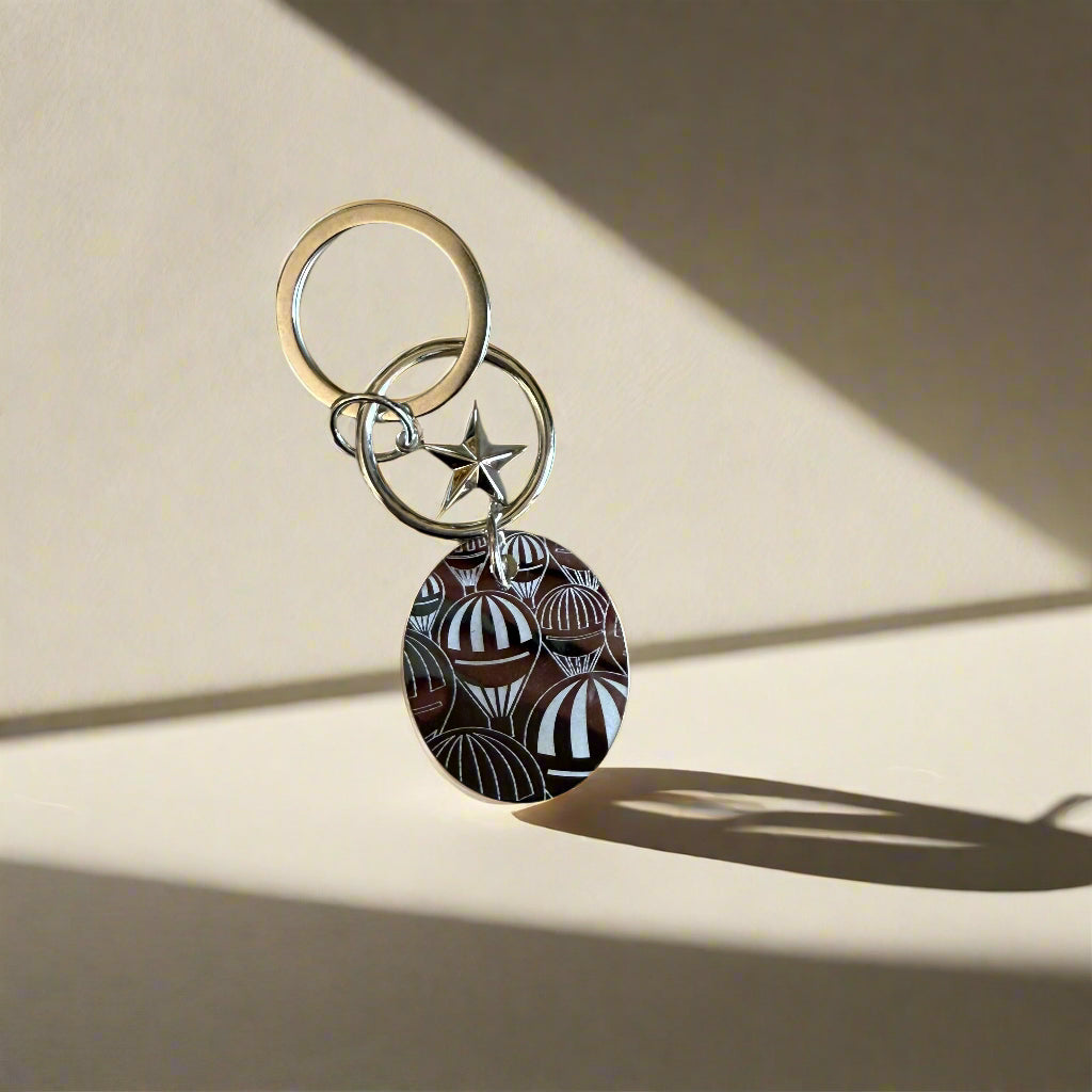 Christofle Montgolfiere Silver Plated Keychain B0425474102
