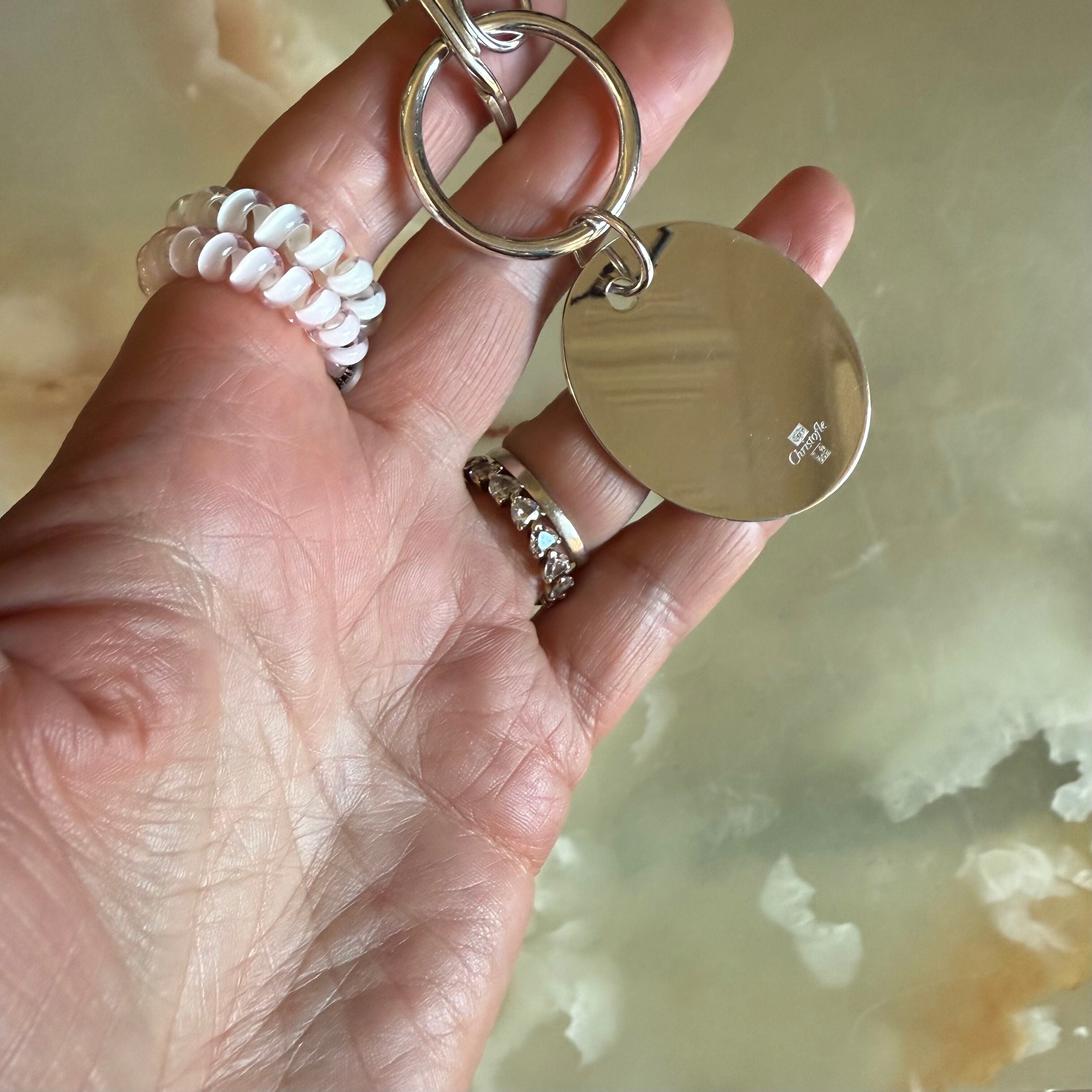Christofle Montgolfiere Silver Plated Keychain B0425474102