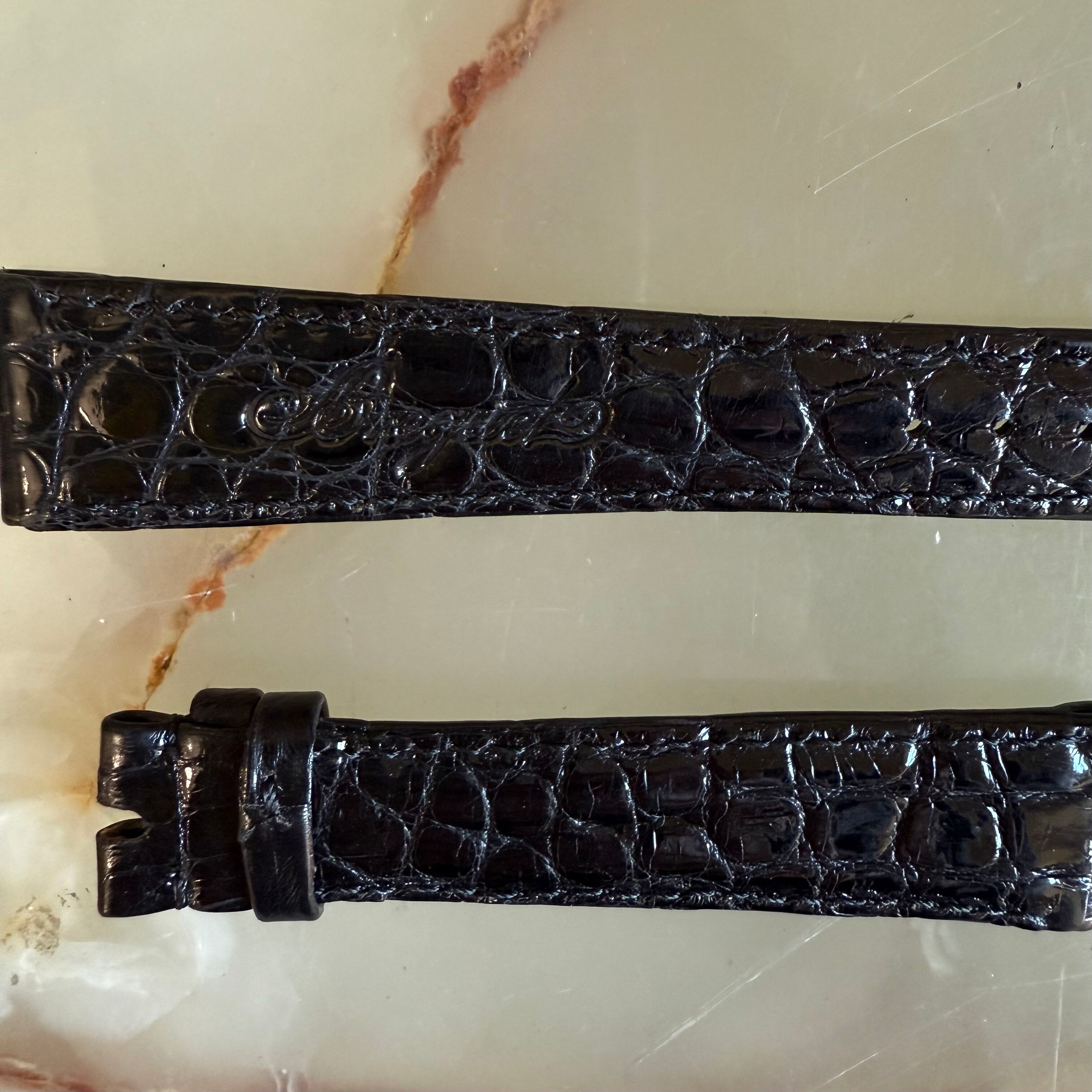Authentic Breguet Black Crocodile Watch Strap Band 18mm Padded & Stitched