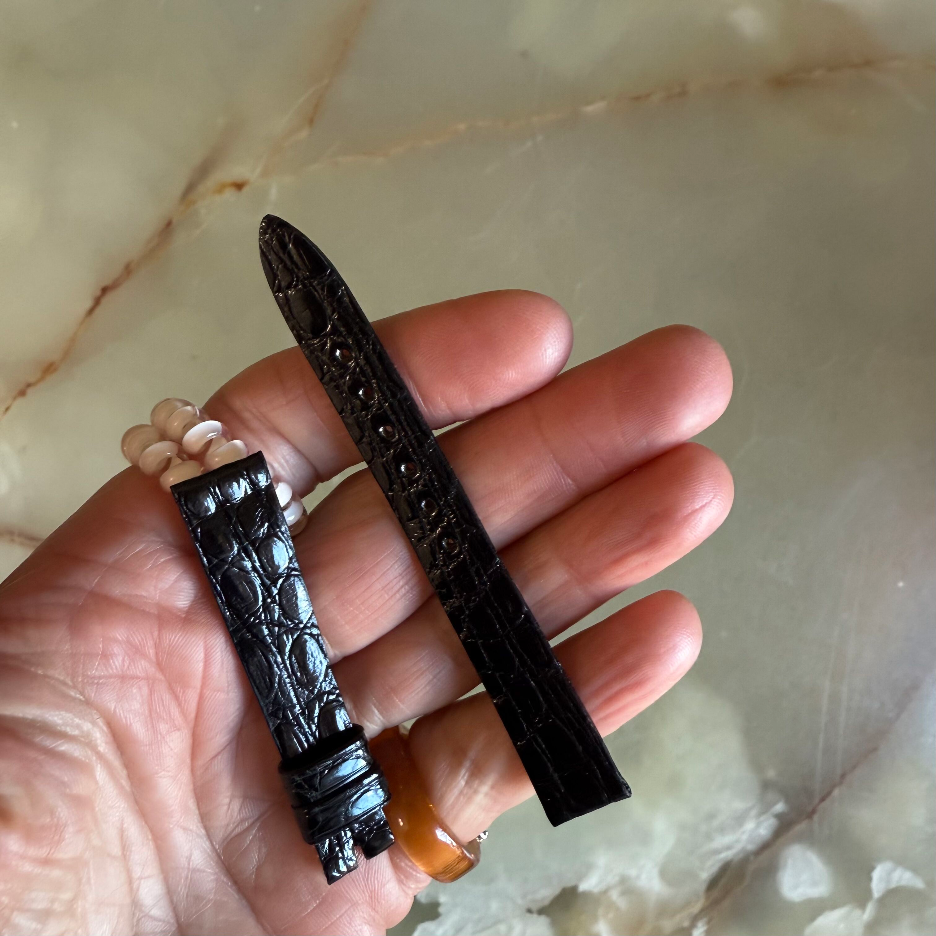 Authentic Breguet Black Crocodile Watch Strap Band 13mm
