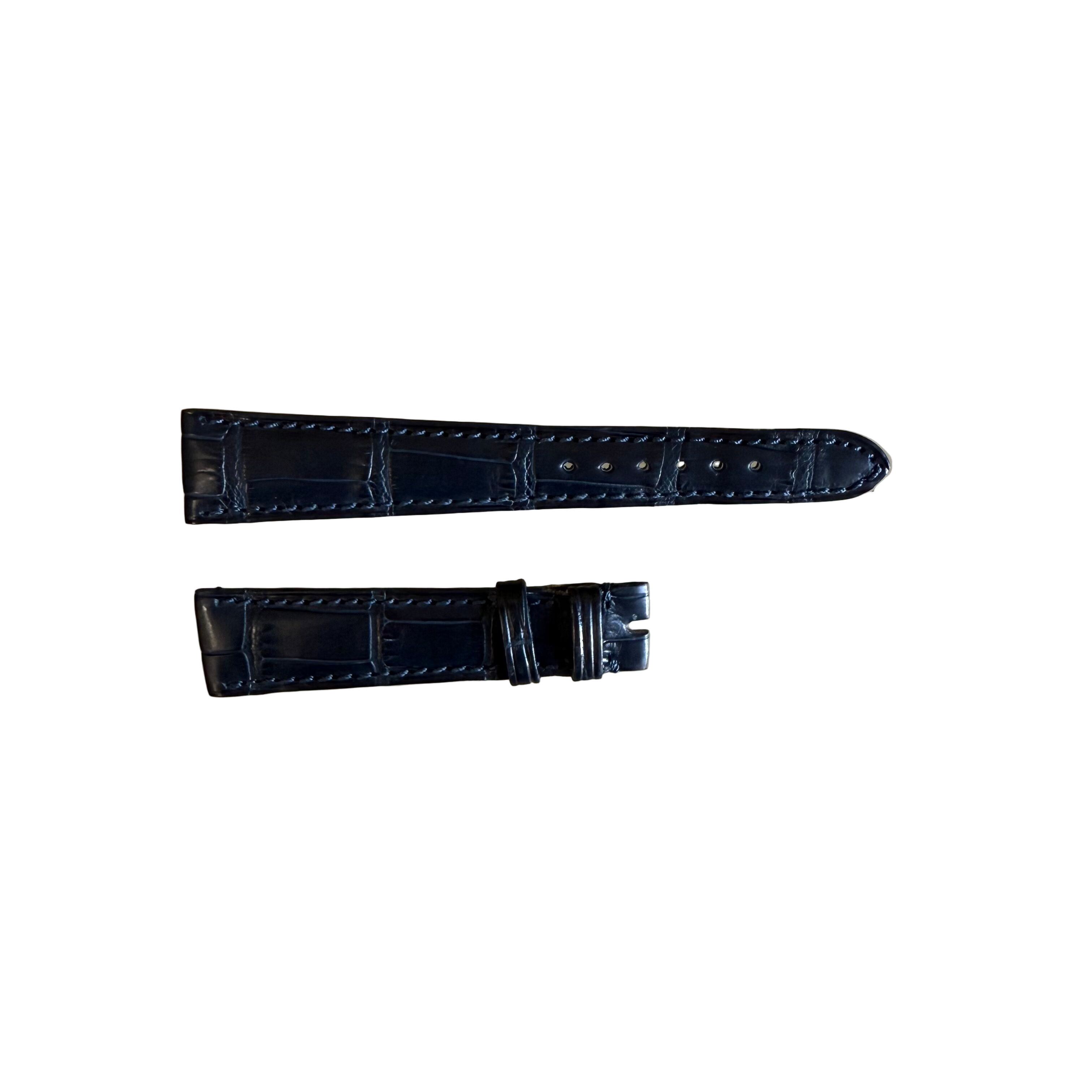 Authentic Breguet Blue Crocodile Watch Strap Band 18mm Stitched
