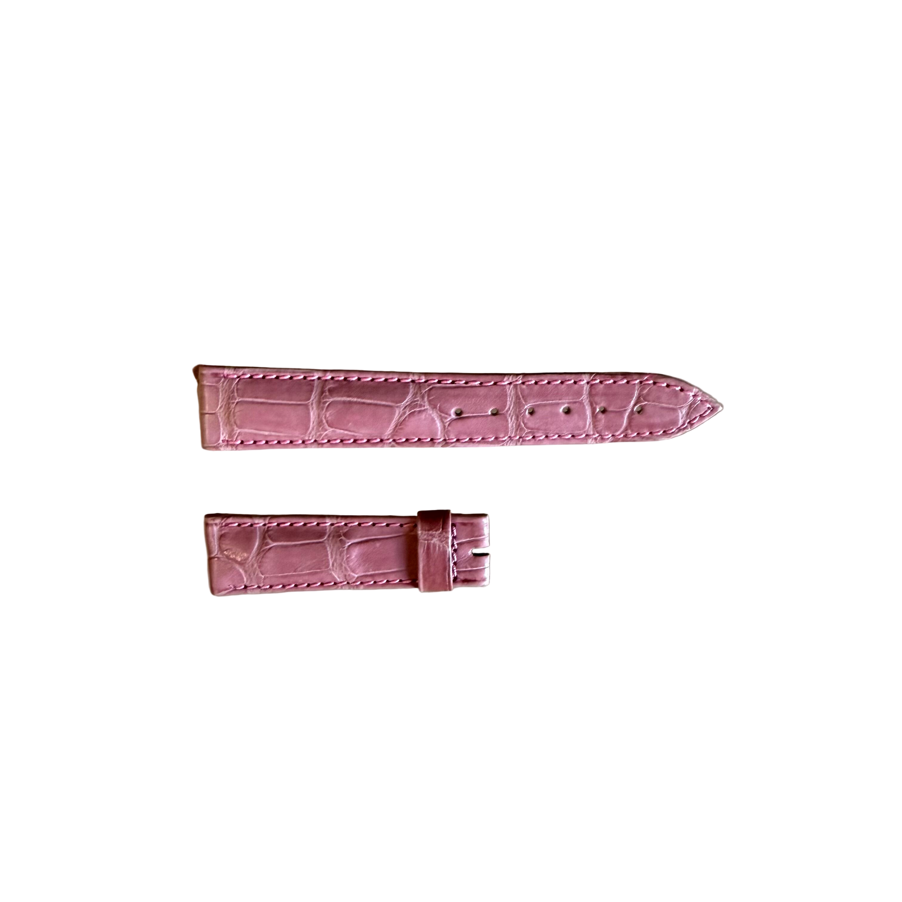 Authentic Breguet Pink Crocodile Watch Strap Band 16.5mm Padded & Stitched