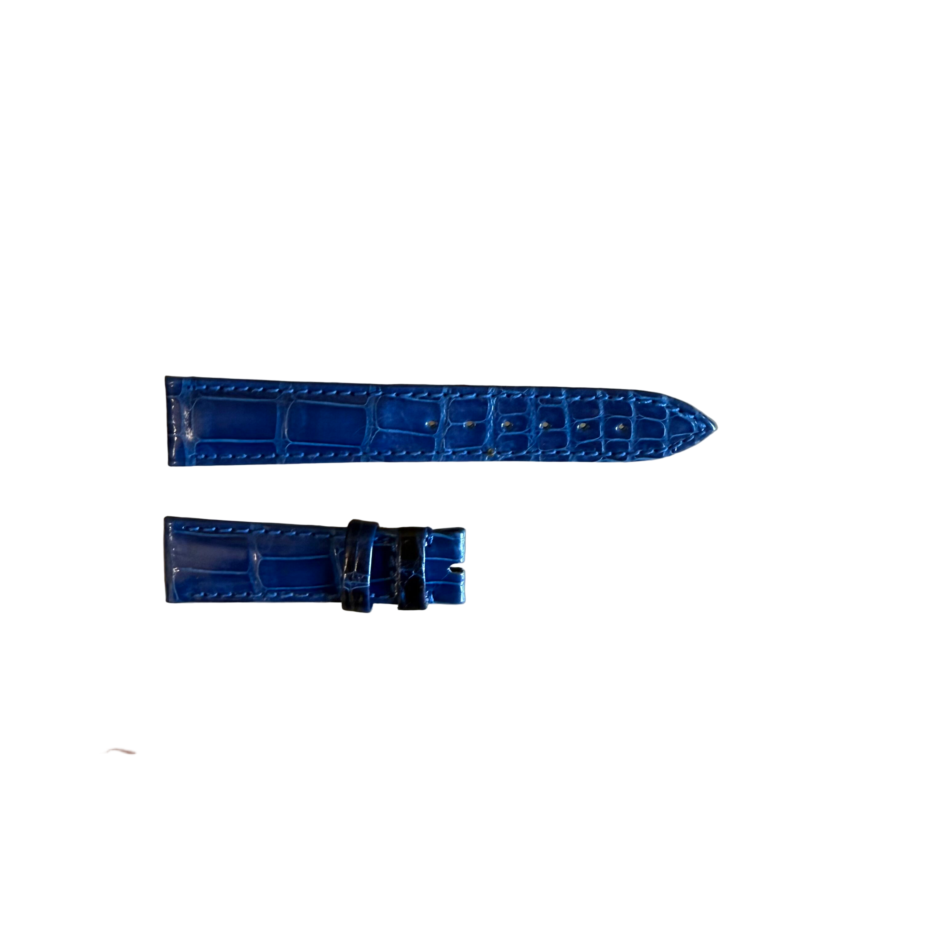 Authentic Breguet Blue Crocodile Watch Strap Band 16.5mm Padded & Stitched