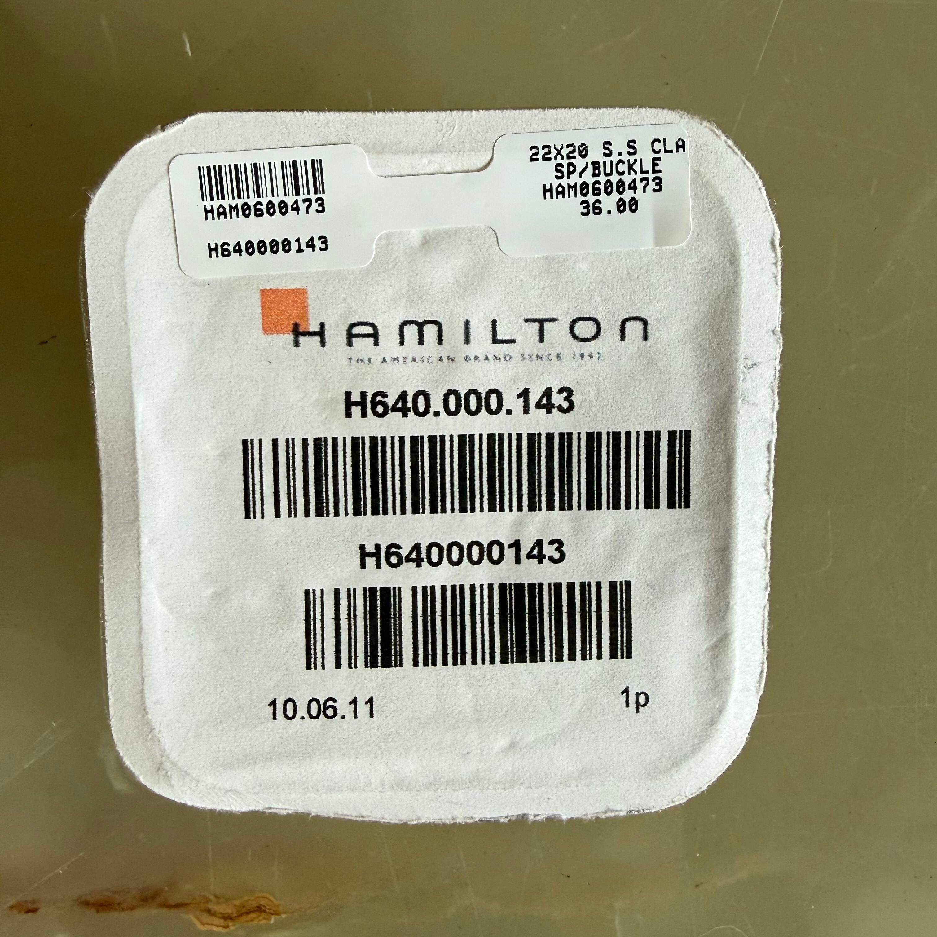 Authentic Hamilton Stainless Steel 22mm Buckle H640.000.143
