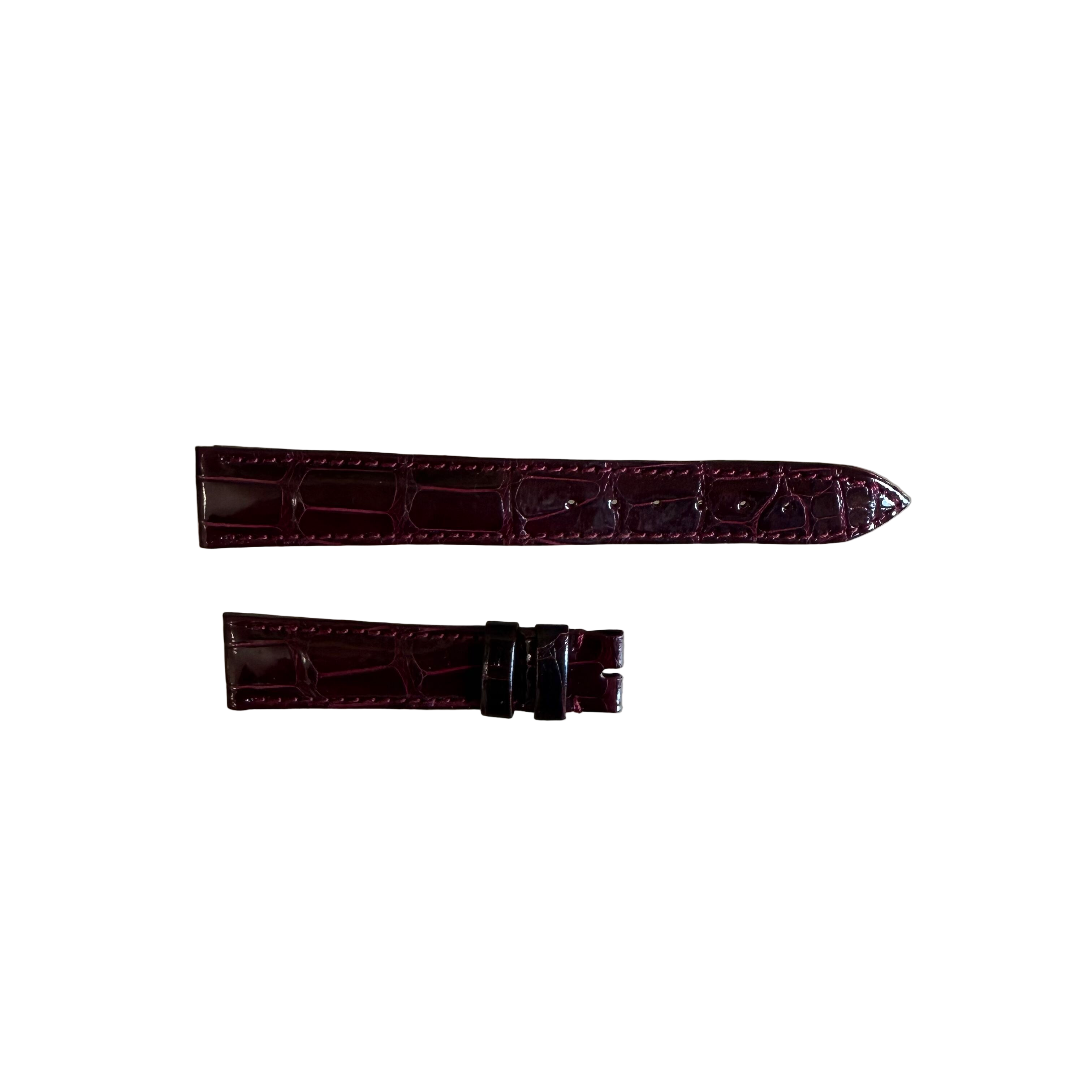 Authentic Breguet Burgundy Crocodile Watch Strap Band 17mm Padded & Stitched