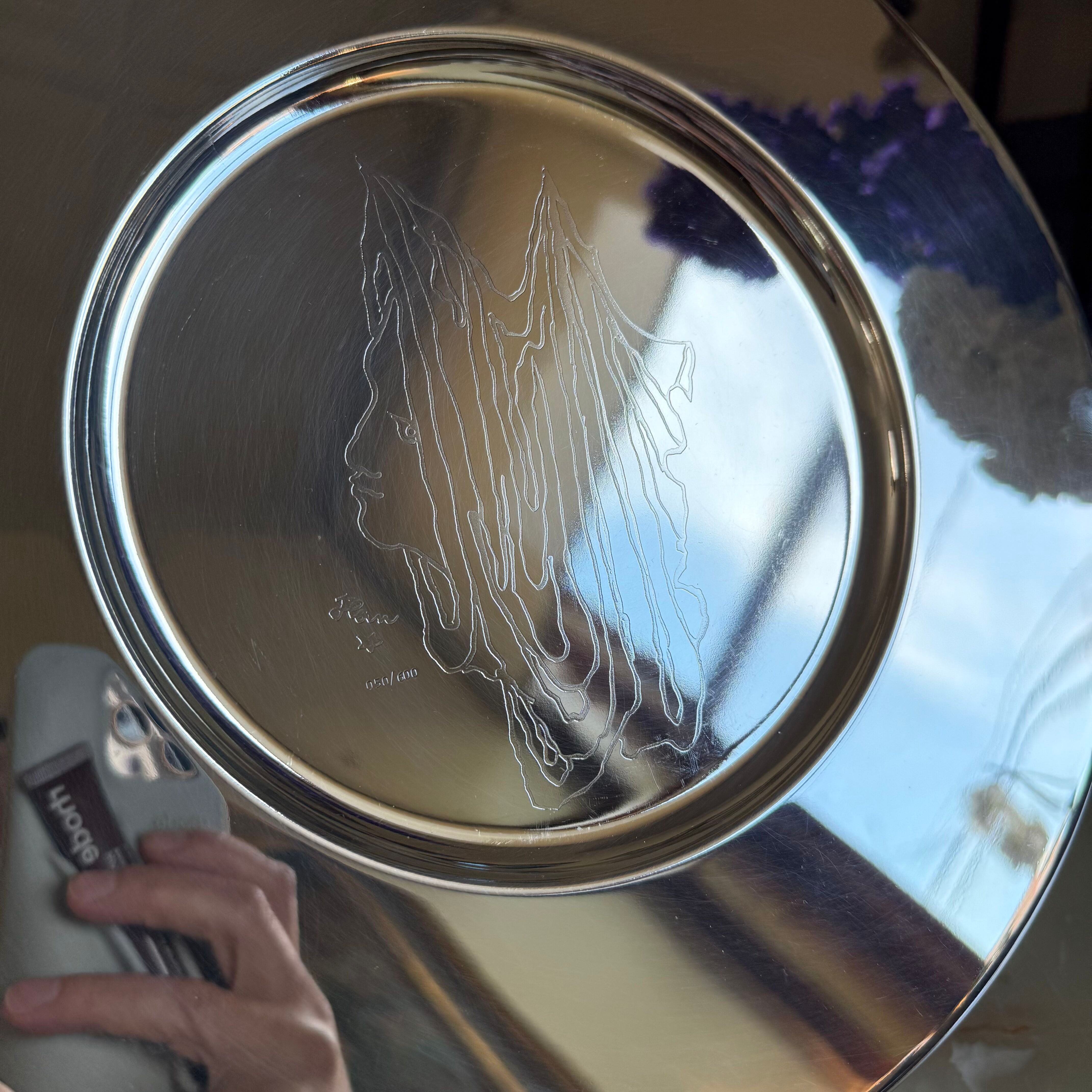 Christofle Eurydice Silver Plated Engraved Underplate Round Tray 3229500
