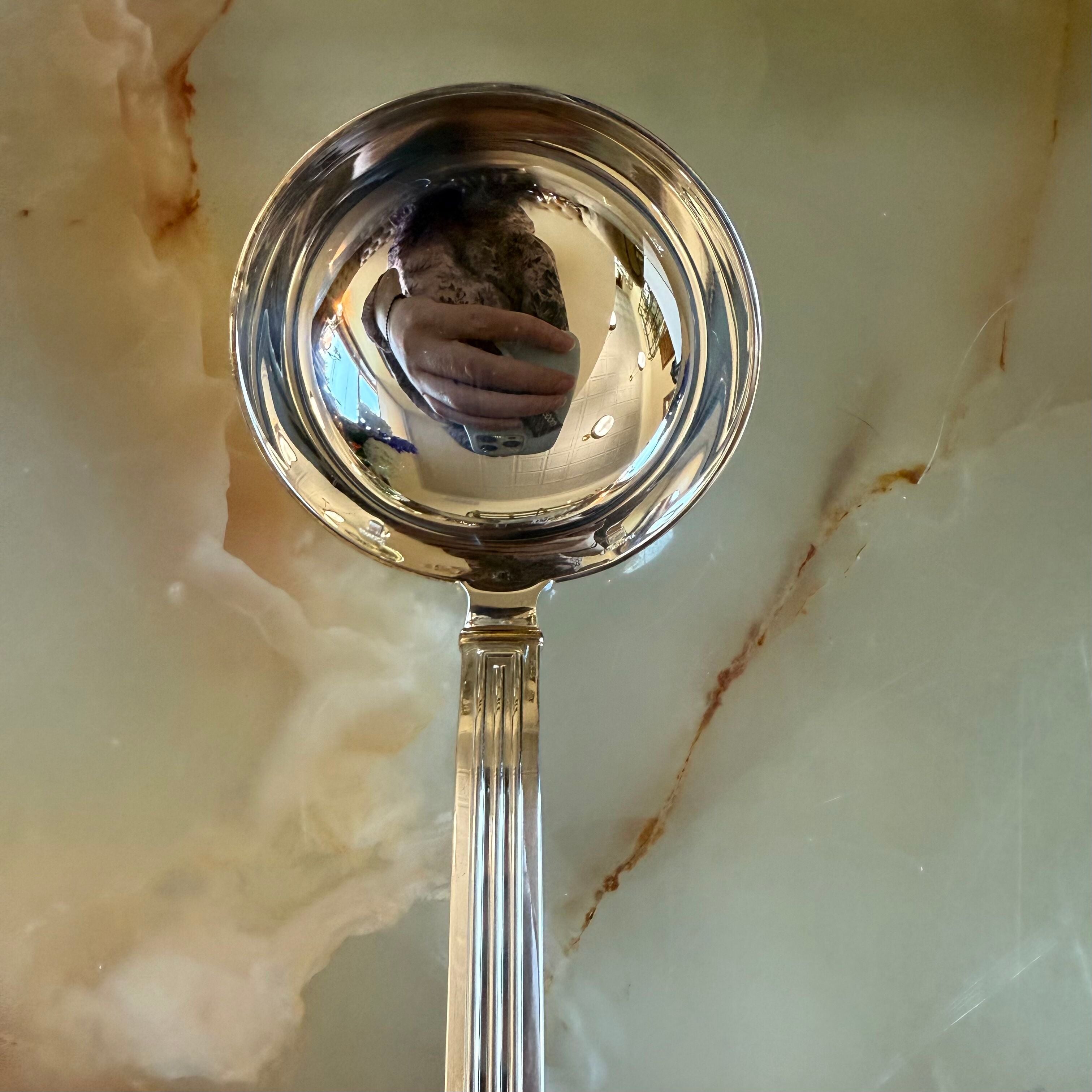 Christofle Triade Gold Rings Silver Plated Soup Ladle 1036005